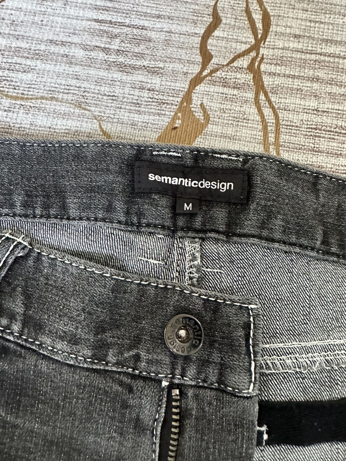 semanticdesign Semantic Design Claw Marks Curve Leg Strechable Denim Size US 30 / EU 46 - 14 Thumbnail