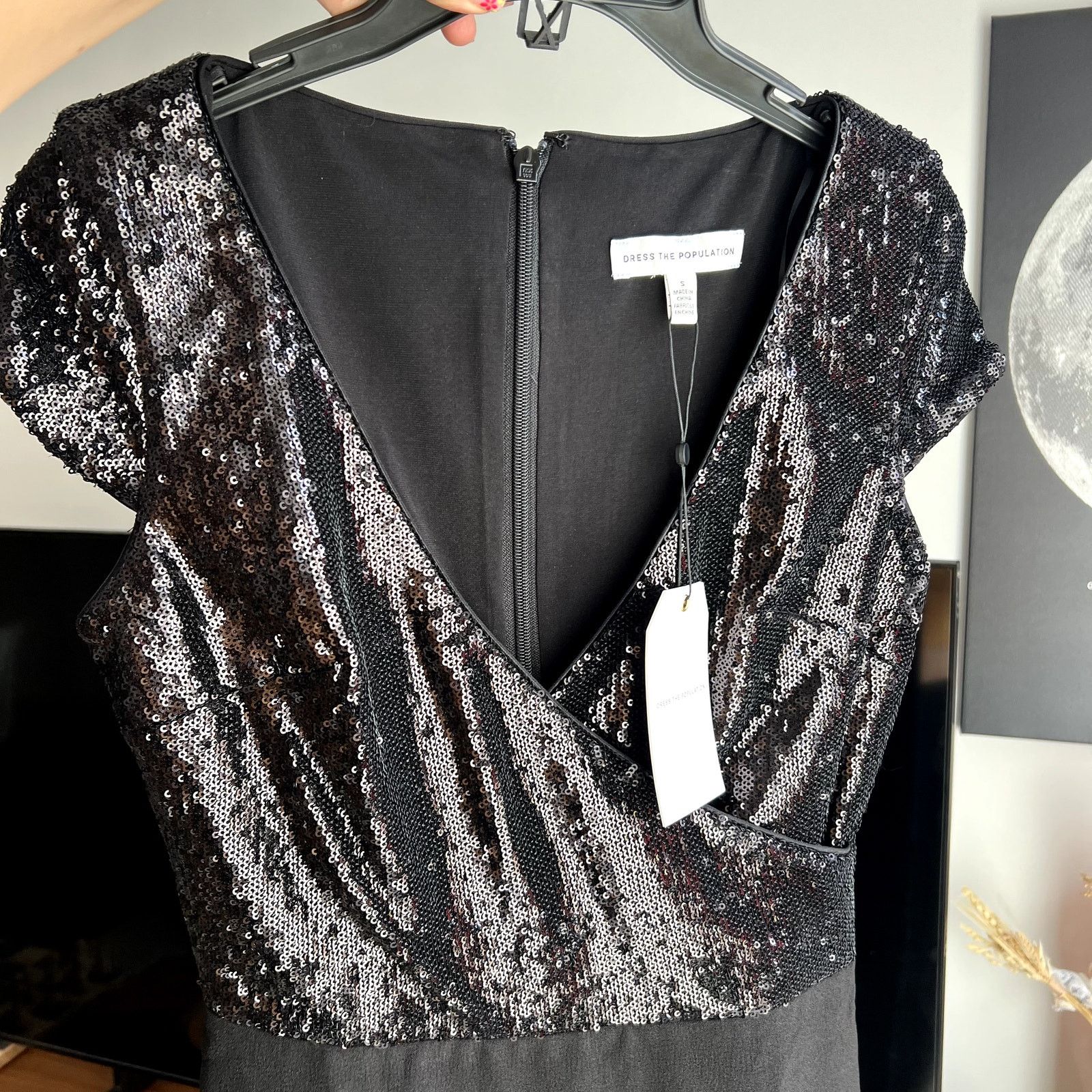 Dress the Population Dress The Population Jaleah Bodycon Sequin Dress Black S Size S / US 4 / IT 40 - 10 Thumbnail