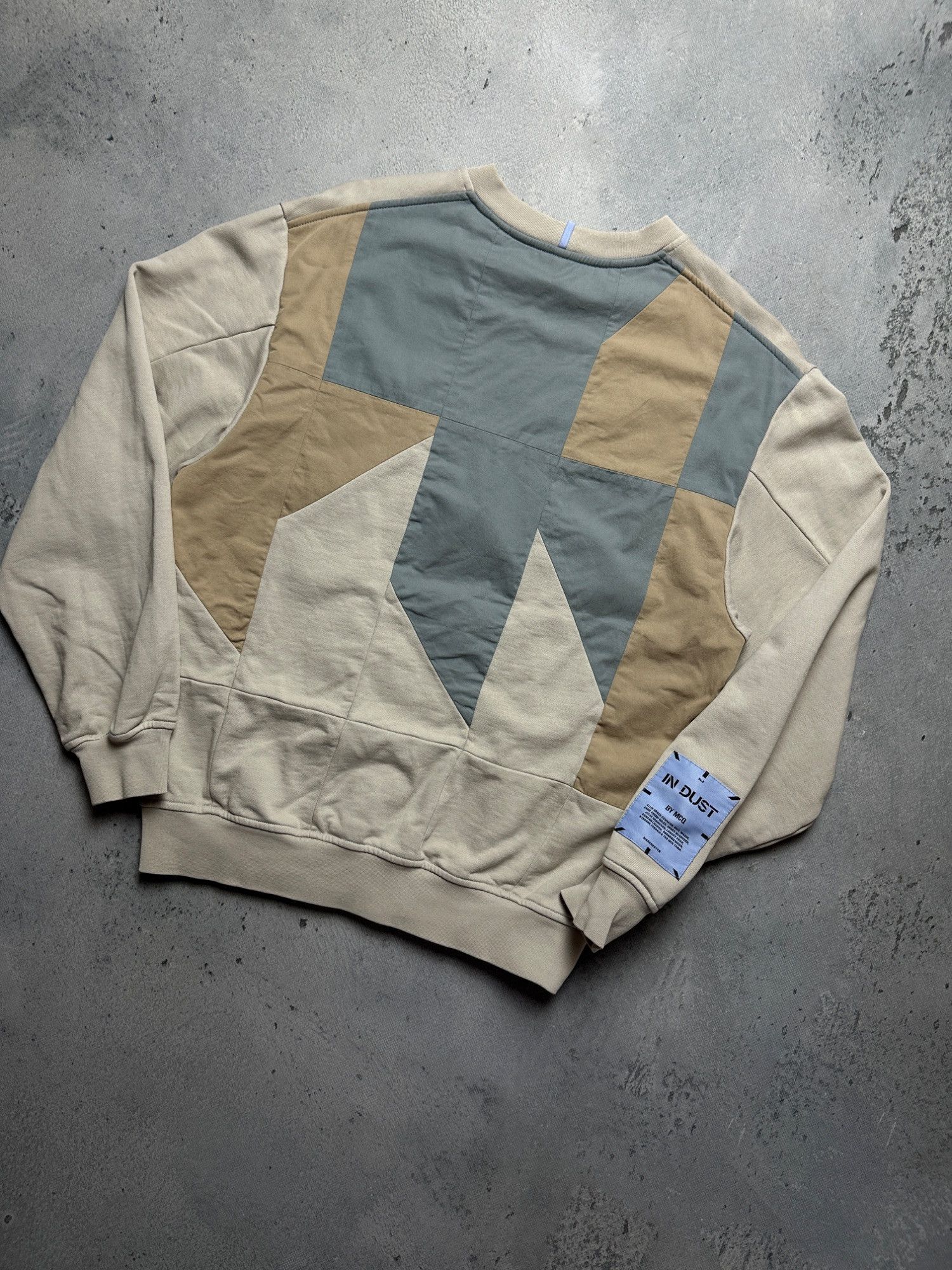 Alexander McQueen McQ Alexander McQueen Beige Off-White Patchwork Sweatshirt Size US S / EU 44-46 / 1 - 16 Thumbnail