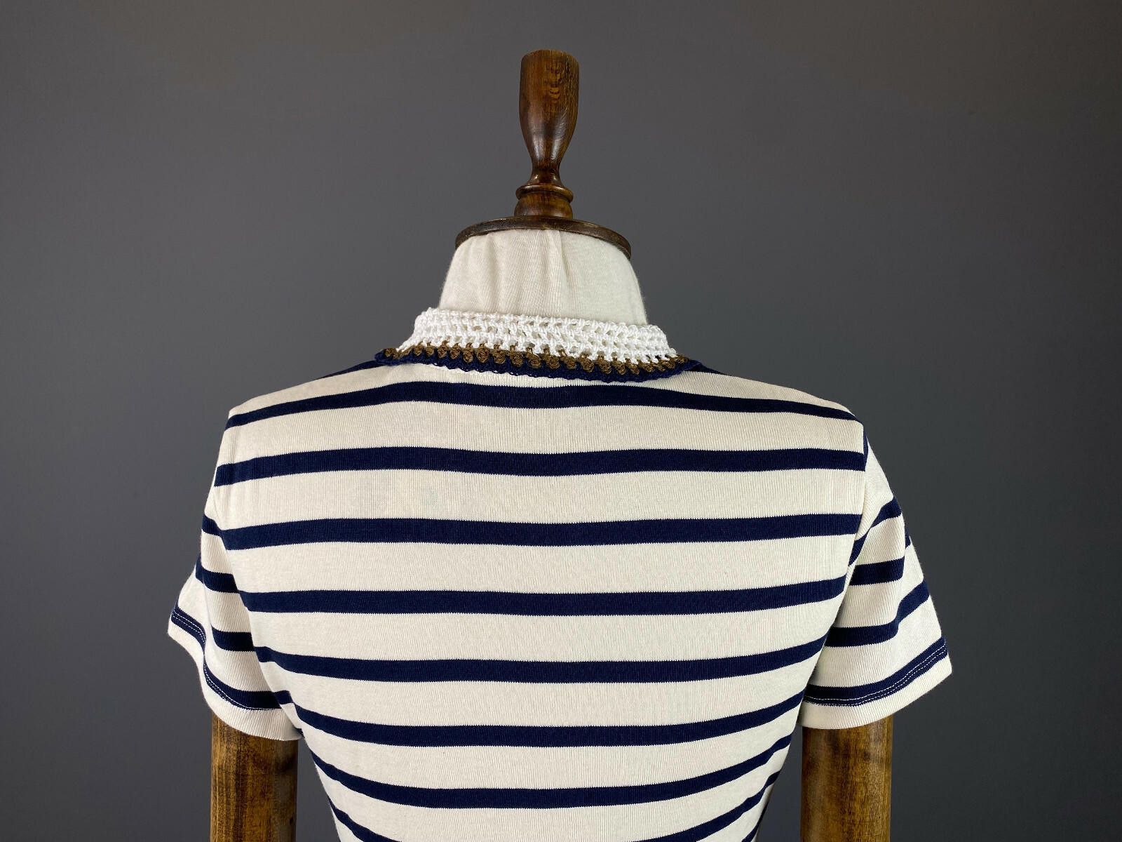 Desigual Desigual White Stripe Bodycon A-Line Dress Size S Size S / US 4 / IT 40 - 6 Thumbnail