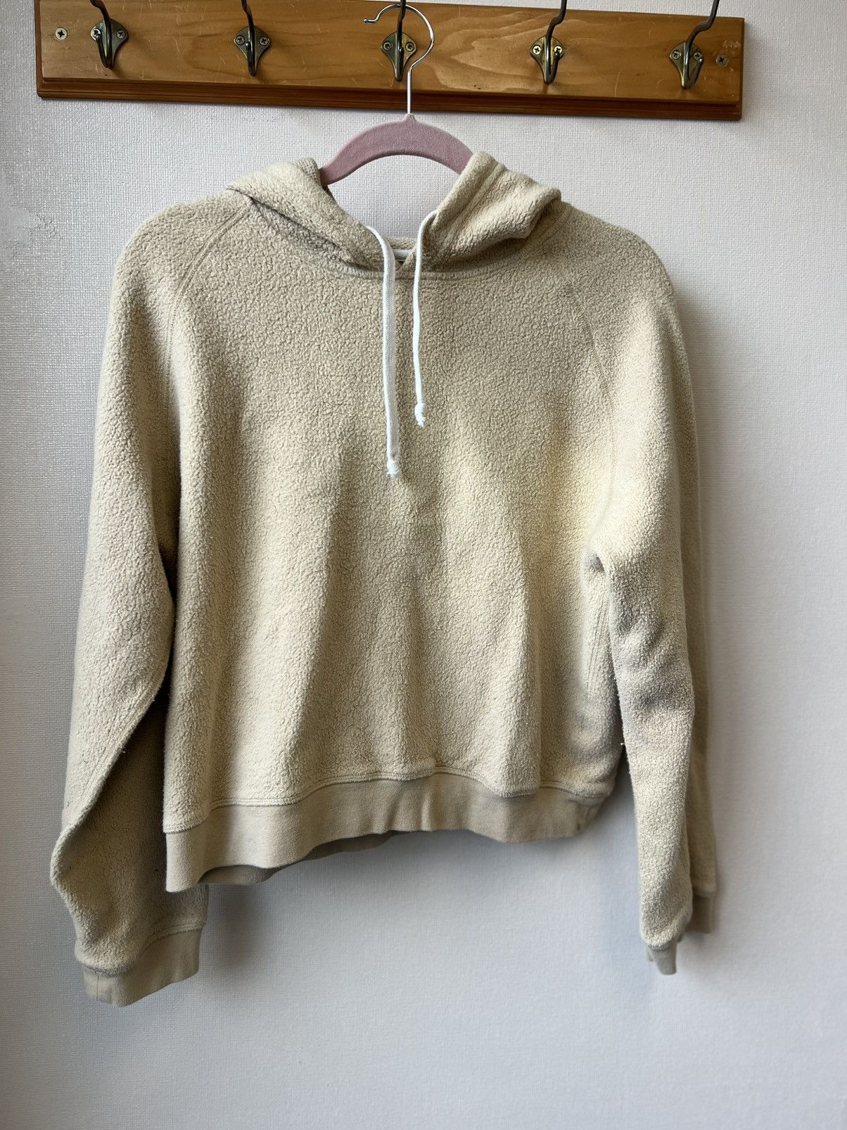 Mollusk Mollusk Sherpa Fleece Hoodie Beige Raglan Surf Sweatshirt L Size L / US 10 / IT 46 - 6 Thumbnail