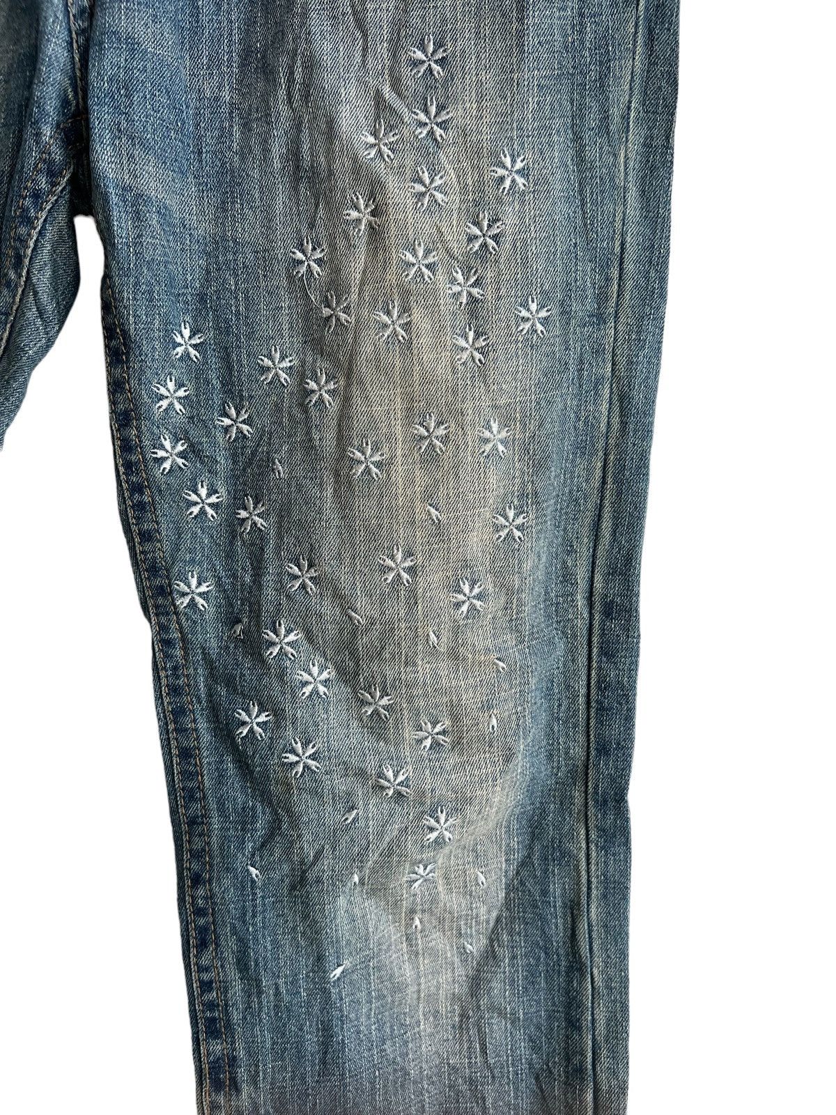 Karakuri Tamashii Y2K Karakuri Tamashi Dragon Sashiko Stitch Baggy Jeans Denim Size US 30 / EU 46 - 13 Thumbnail