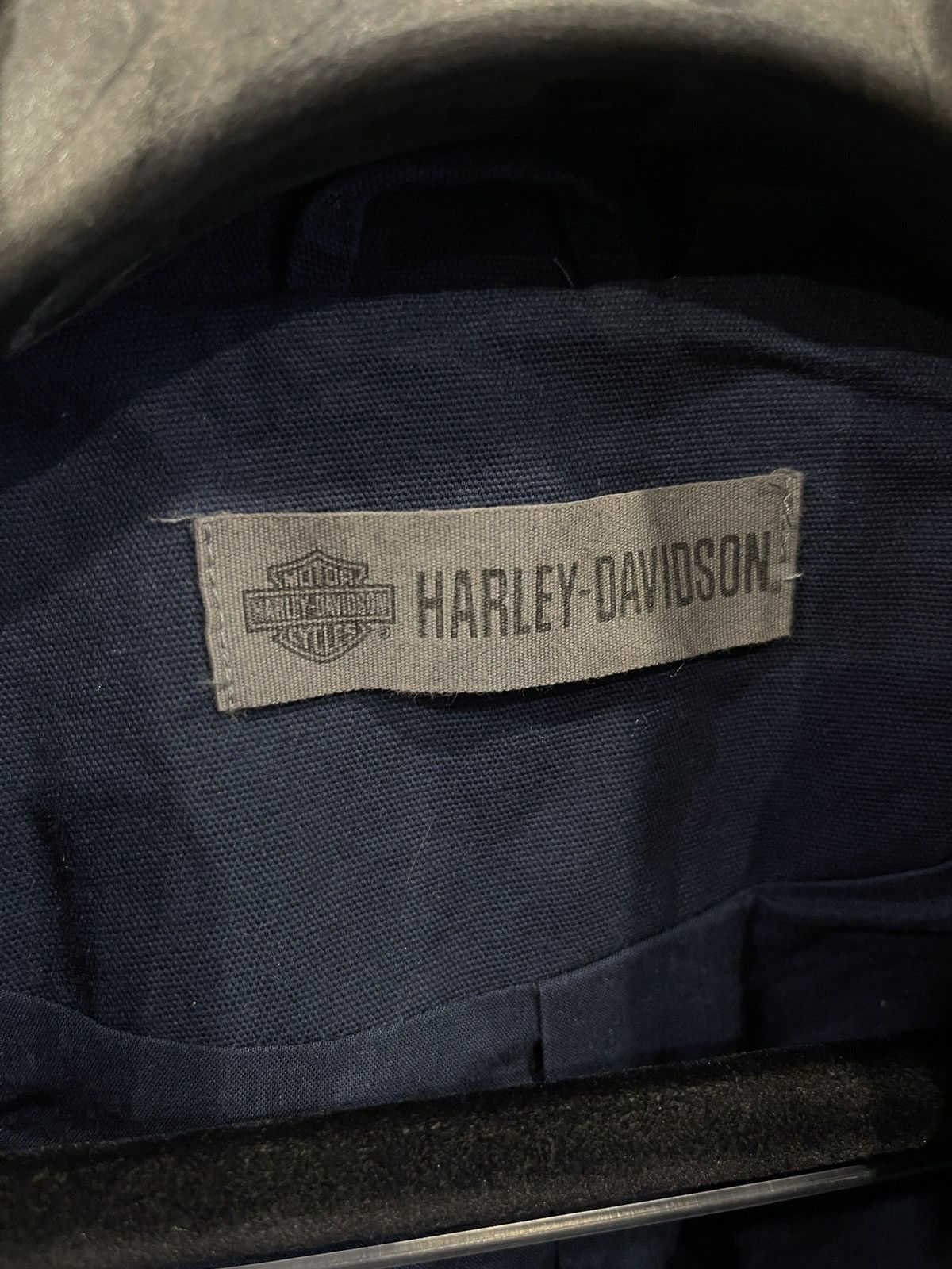Harley Davidson Harley-Davidson "HDMC" Washed Canvas Casual Jacket XL blue Size US XL / EU 56 / 4 - 6 Thumbnail