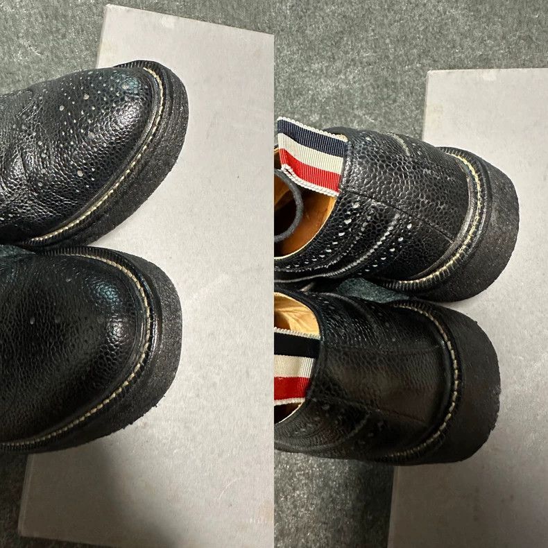 Thom Browne Thom Browne Rubber sole retro black carved leather shoes Size US 9 / EU 42 - 6 Thumbnail