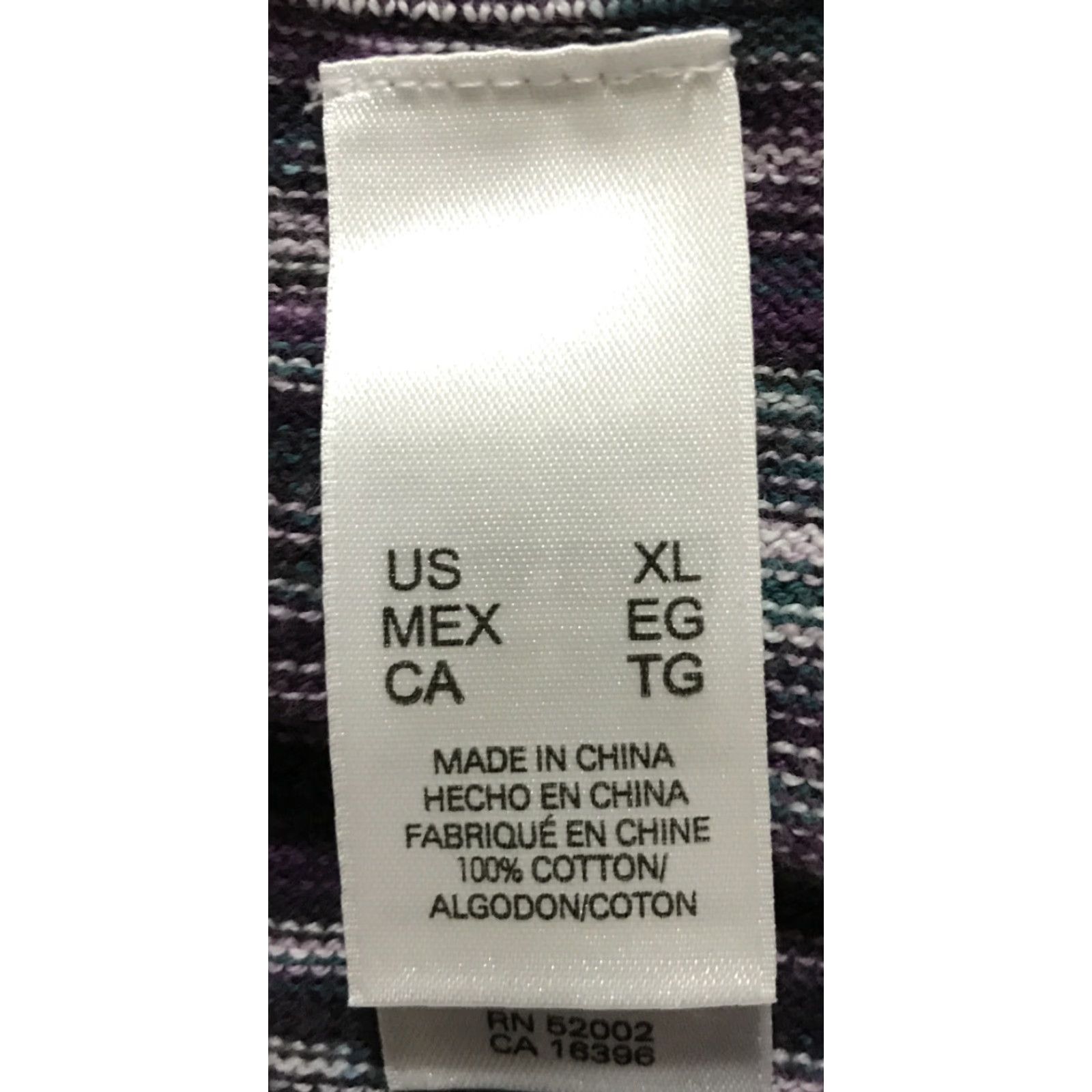 CO LIZ & CO Women’s Long Sleeve Shirt Purple Multi Color Patterned Knit Top B701 XL Multicolor Knit Top Ladies Blouse Mens? Size XL / US 12-14 / IT 48-50 - 3 Thumbnail