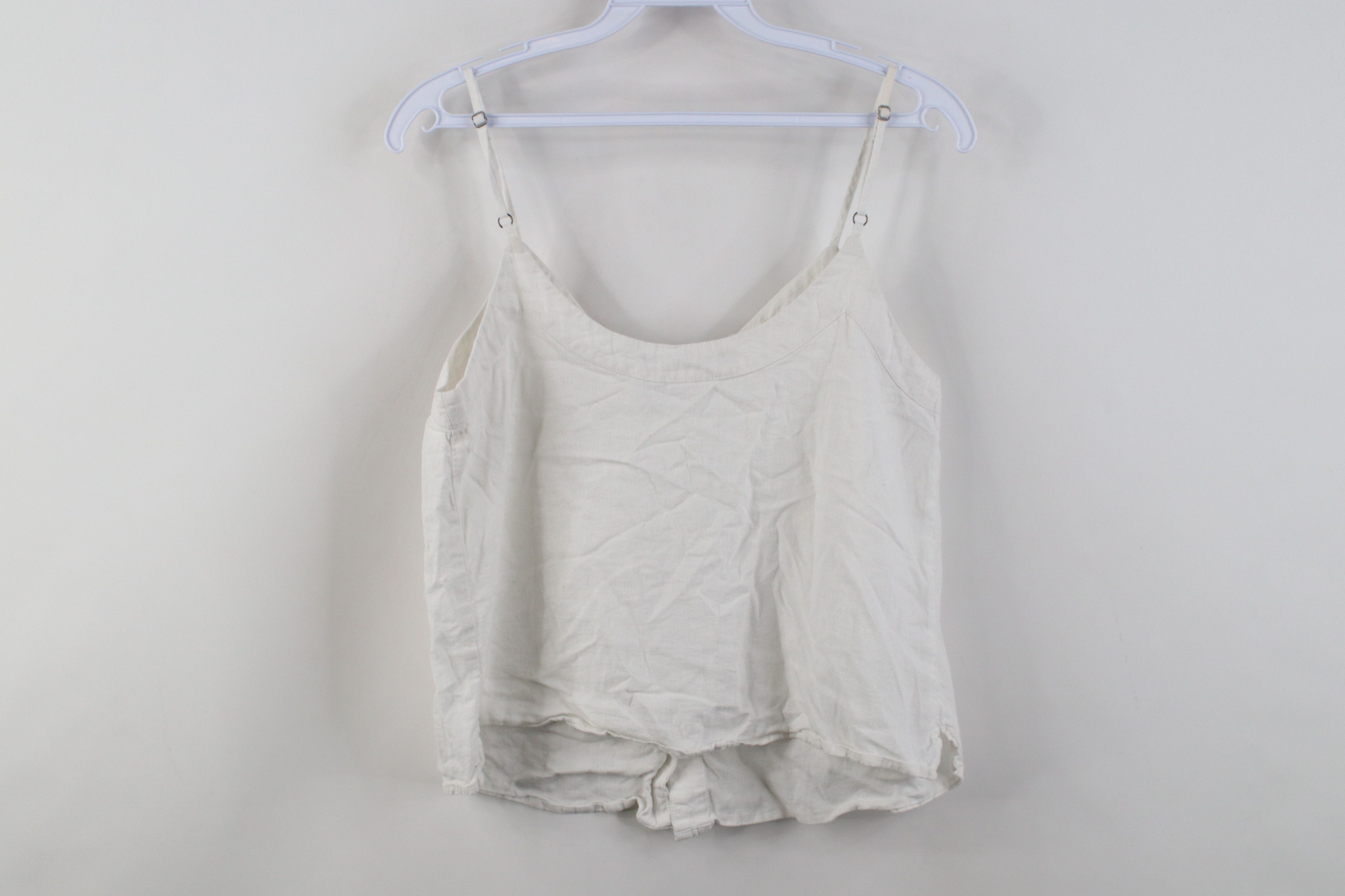 Abercrombie & Fitch Vintage 90s Y2K Abercrombie & Fitch Linen Cropped Tank Top Size S / US 4 / IT 40 - 9 Thumbnail