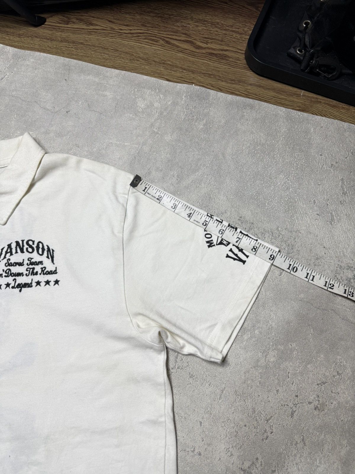 Vanson Leathers Vintage Vanson Leathers Collar T-shirt Size US L / EU 52-54 / 3 - 14 Thumbnail