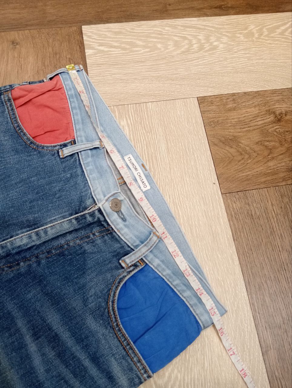 Tsumori Chisato TSUMORI CHISATO by ISSEY MIYAKE STRETCH BLUE JEANS Size US 31 - 9 Thumbnail