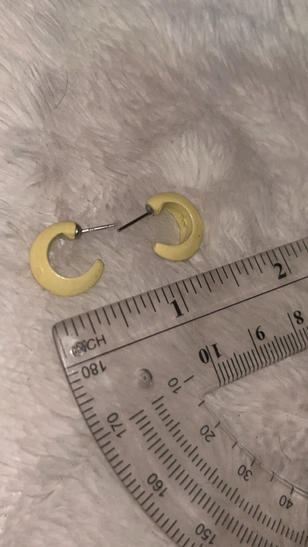 The Unbranded Brand Women's Unbranded Yellow Hoop Earrings One Size Size ONE SIZE - 3 Thumbnail