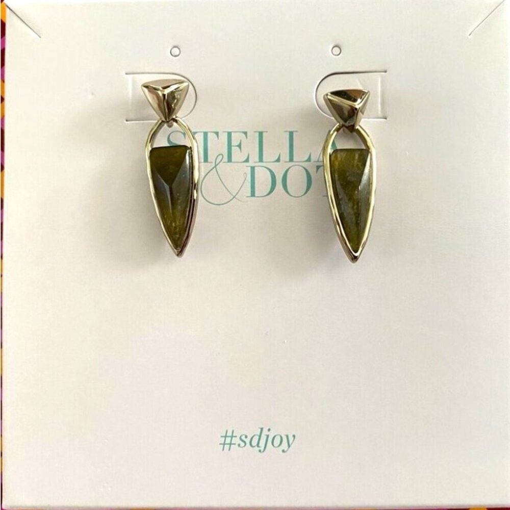 Other Stella & Dot Sommerville Stone Statement Earrings in Green Size ONE SIZE - 1 Thumbnail