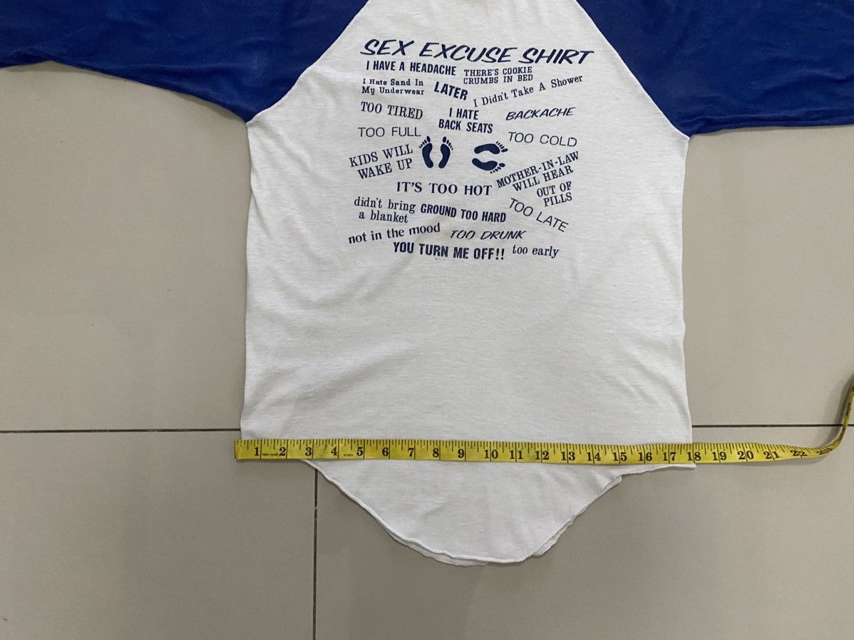 Vintage Vintage 80s SexTips Raglanshirt Size US L / EU 52-54 / 3 - 12 Thumbnail