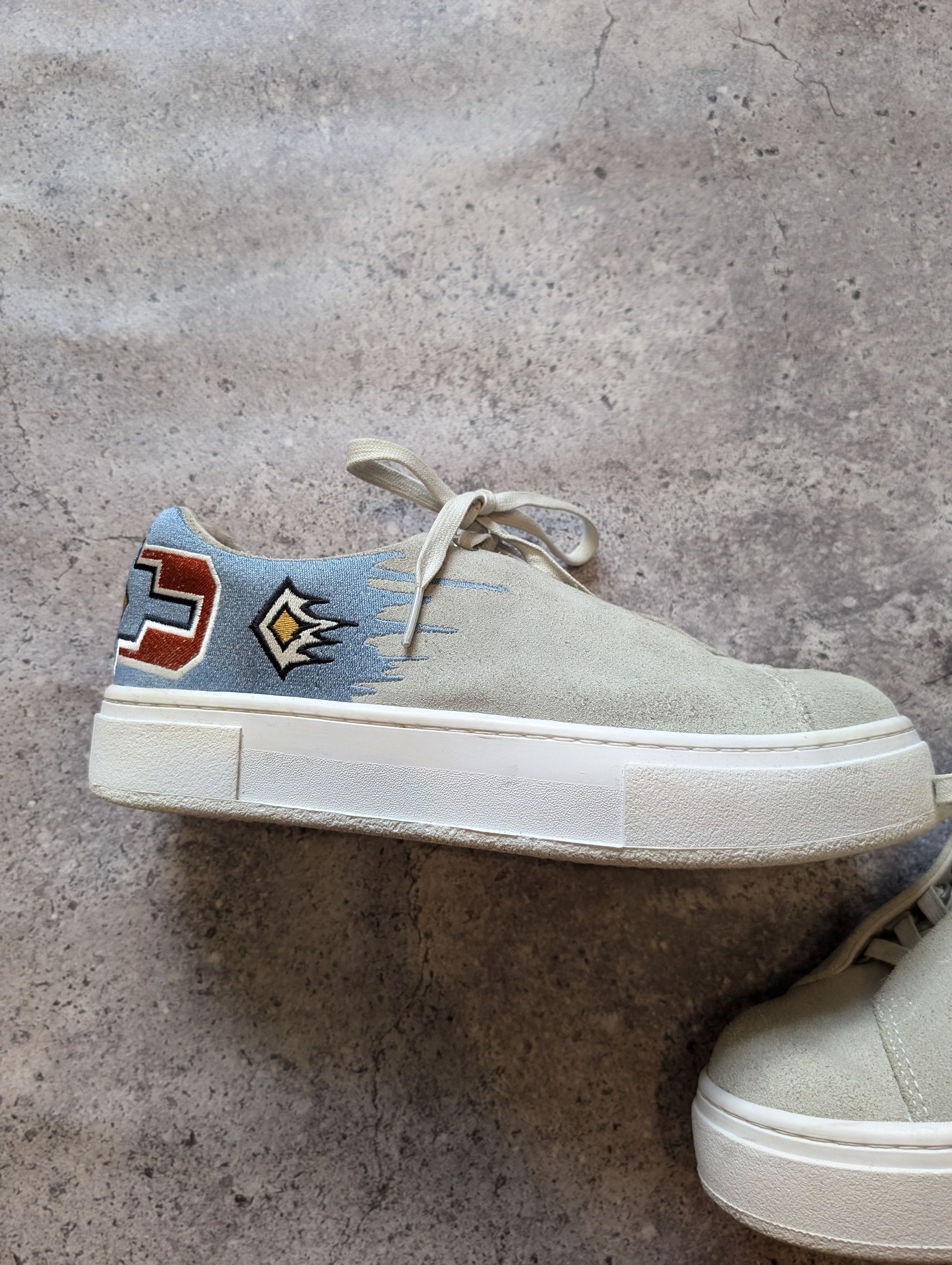 Eytys Esther Mahlangu Doja Suede Grey Size US 6.5 / EU 39-40 - 3 Thumbnail