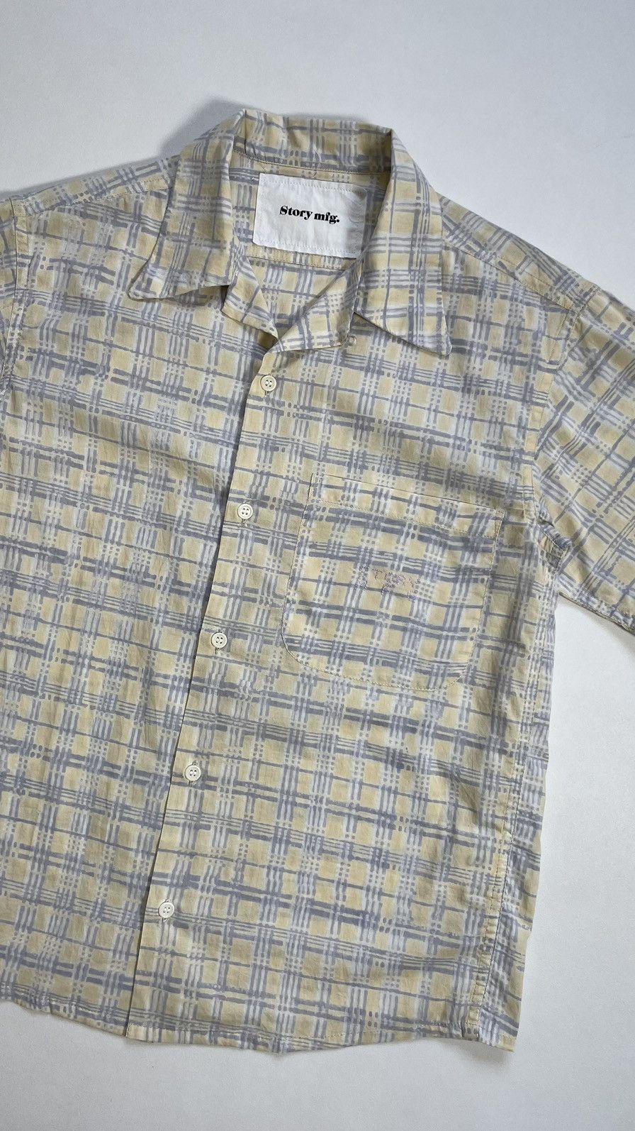Story Mfg. Tie Dye Check Cotton Shirt Size US S / EU 44-46 / 1 - 8 Thumbnail