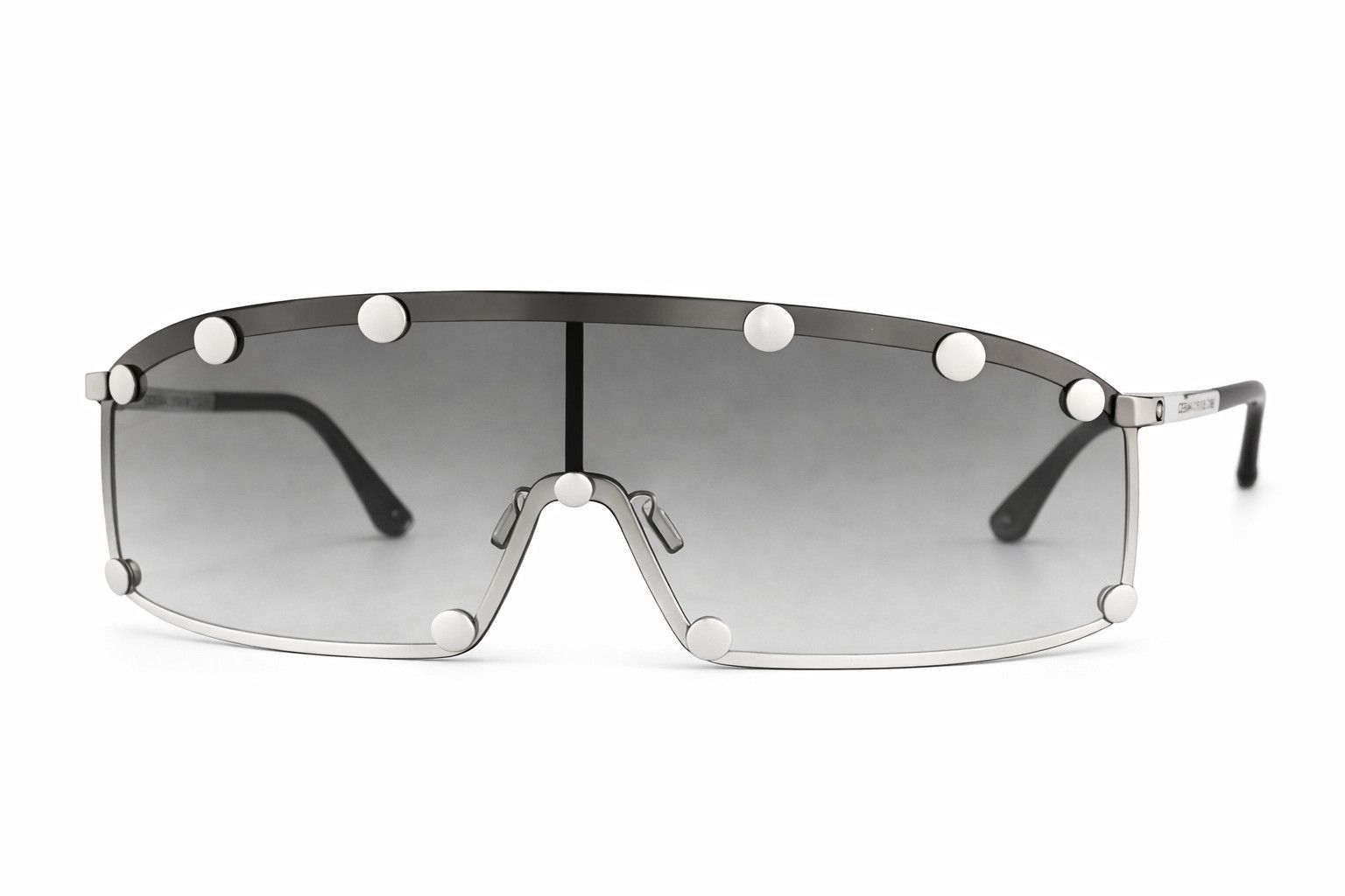 Rick Owens Rick Owens Shield Sunglasses- Silver/ Smoke Lens Size ONE SIZE - 3 Thumbnail