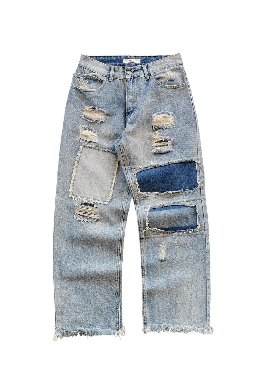 In The Attic In The Attic Patchwork Baggy Jeans - A706 Size US 28 / EU 44 - 2 Thumbnail