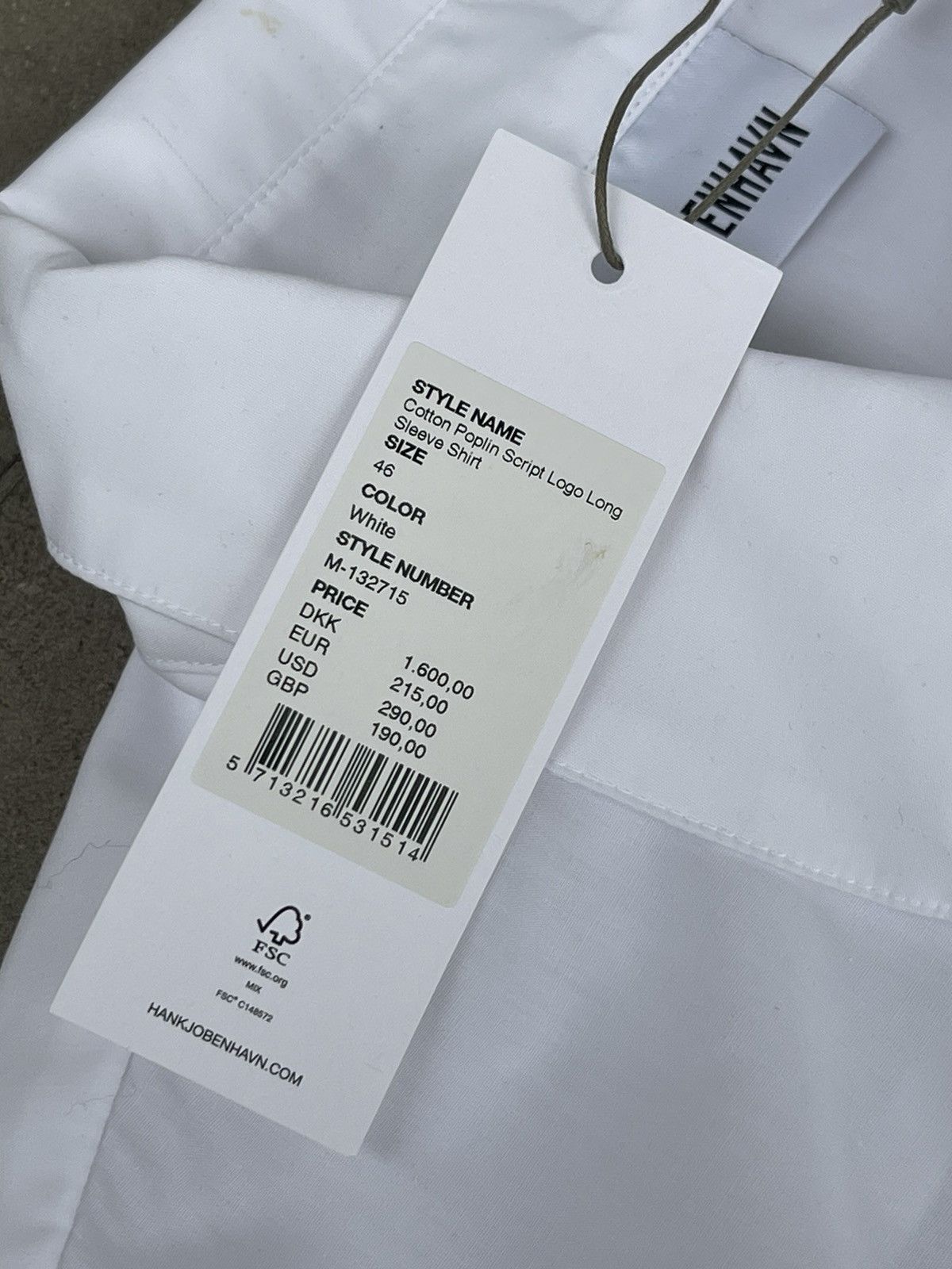 Han Kjobenhavn !DS! FW22 Han Kjobenhavn Poplin Script Logo White Shirt Size US S / EU 44-46 / 1 - 23 Thumbnail