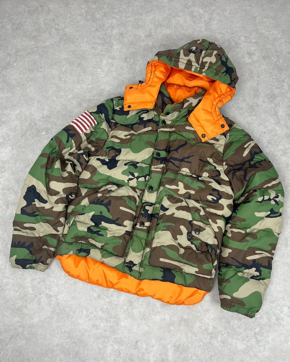 Polo Ralph Lauren 2000s Ralph Lauren USA Flag Camo Puffer Jacket Size US M / EU 48-50 / 2 - 4 Thumbnail