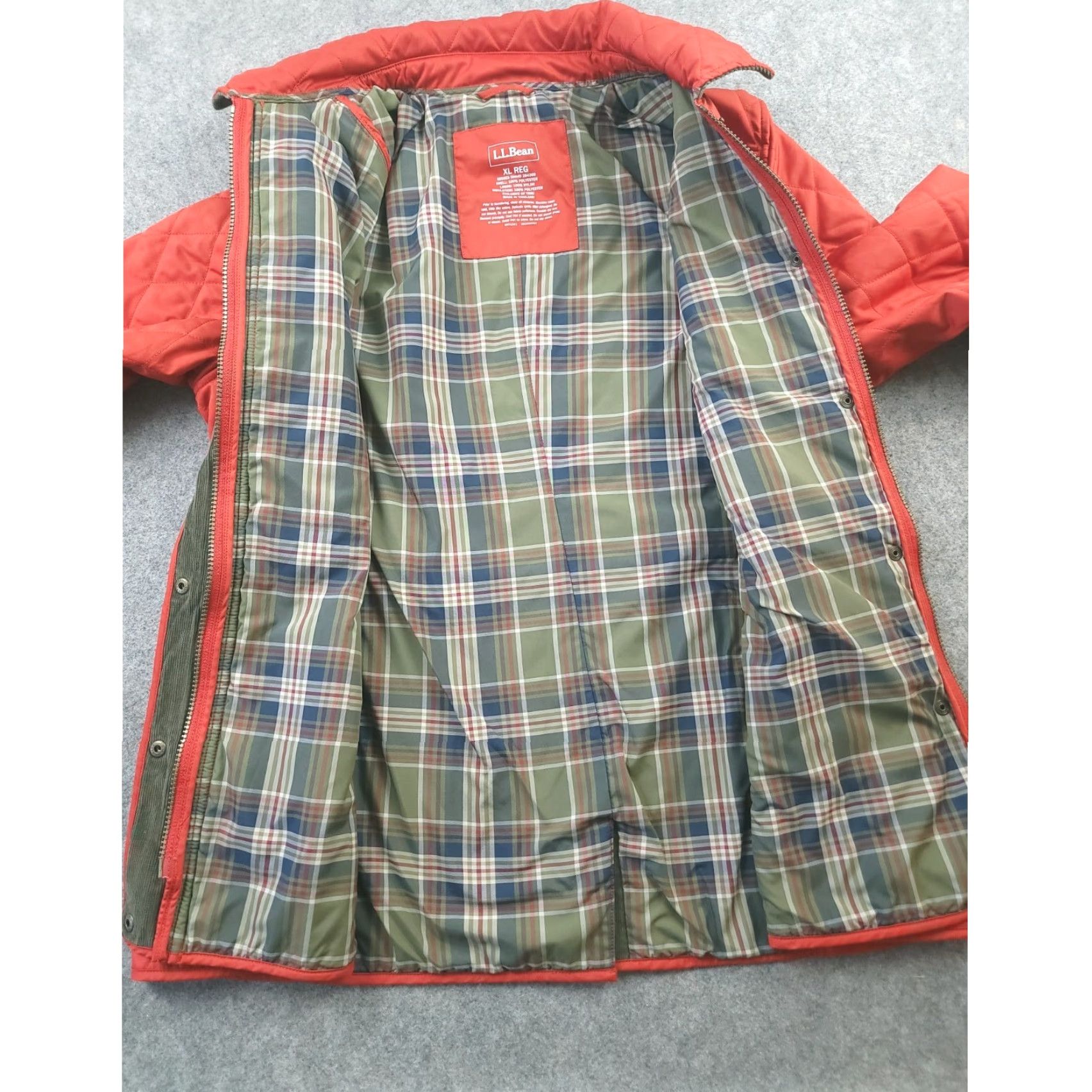 Vintage VINTAGE LL Bean Quilted Riding Jacket Womens XL Orange Outdoor Classic Size XL / US 12-14 / IT 48-50 - 6 Thumbnail