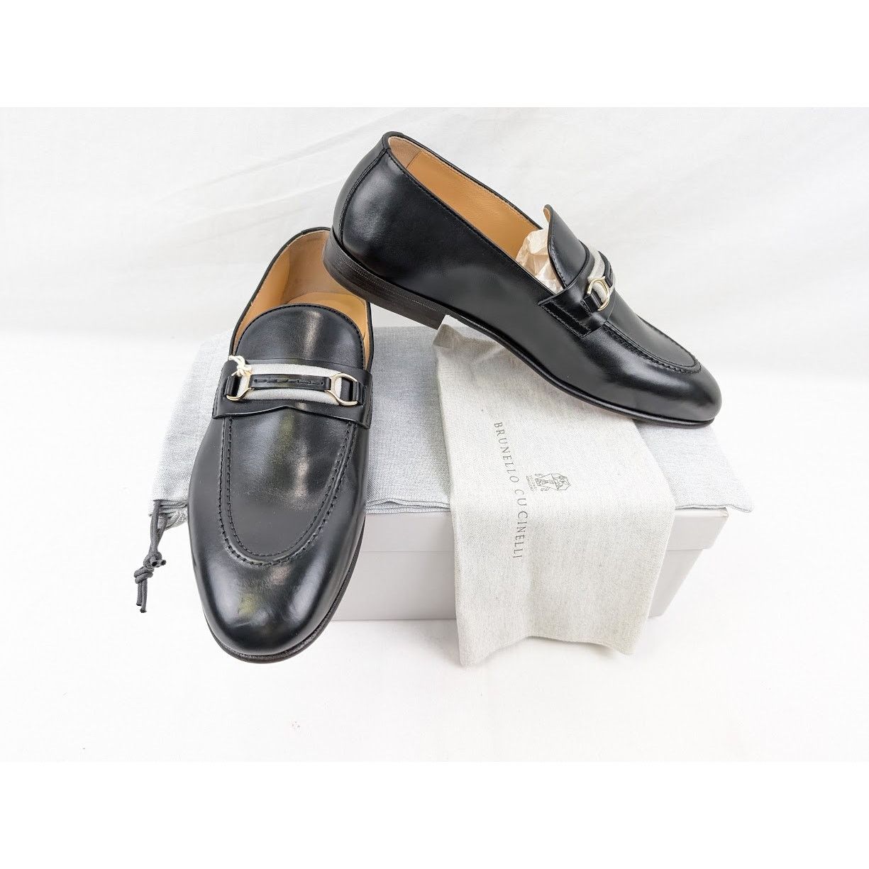 Brunello Cucinelli o1rshd1 Loafers Shoes in Black Size US 12 / EU 45 - 18 Thumbnail