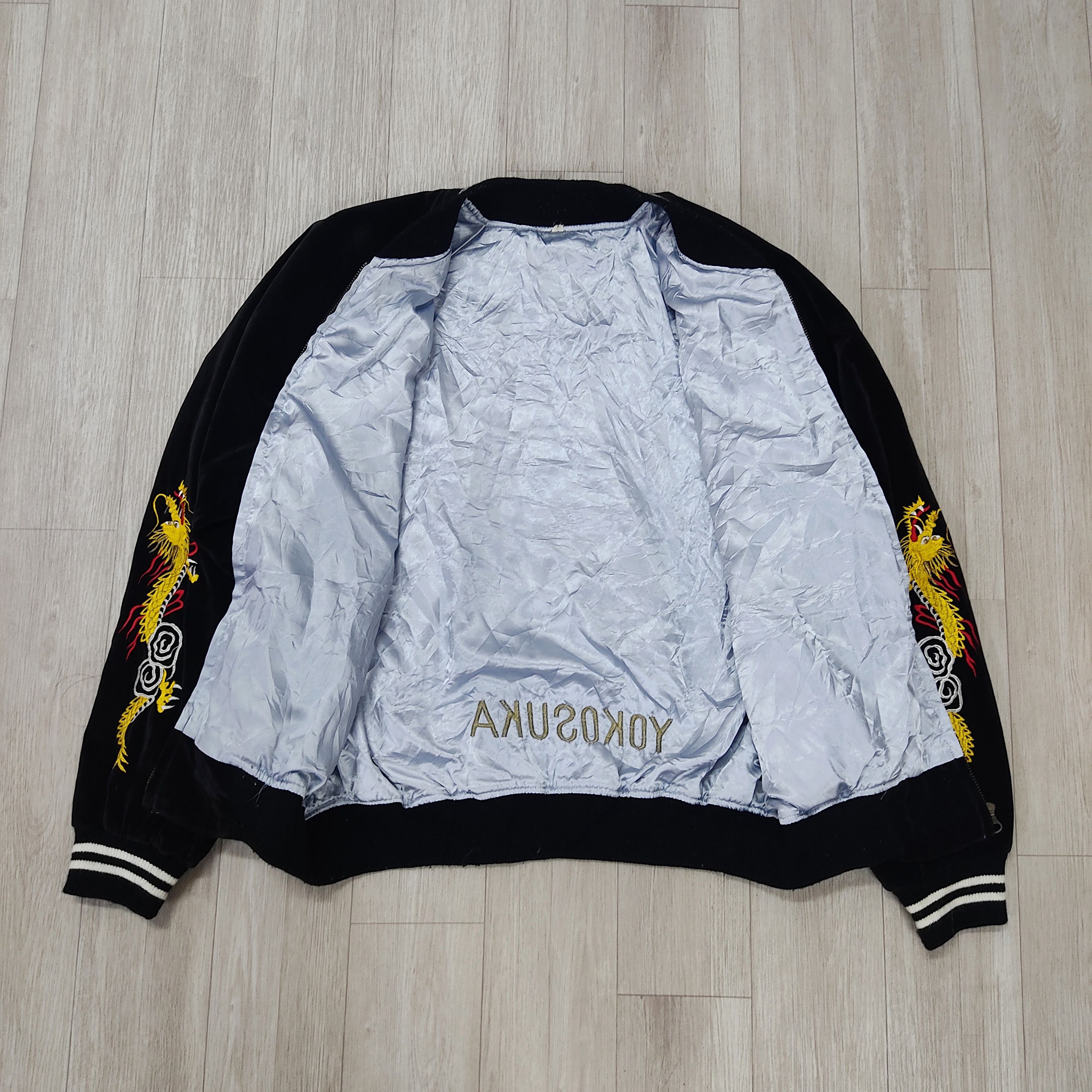 Japanese Brand Vintage Oriental Yokosuka Velvet Sukajan Souvenir Jacket Size US L / EU 52-54 / 3 - 7 Thumbnail