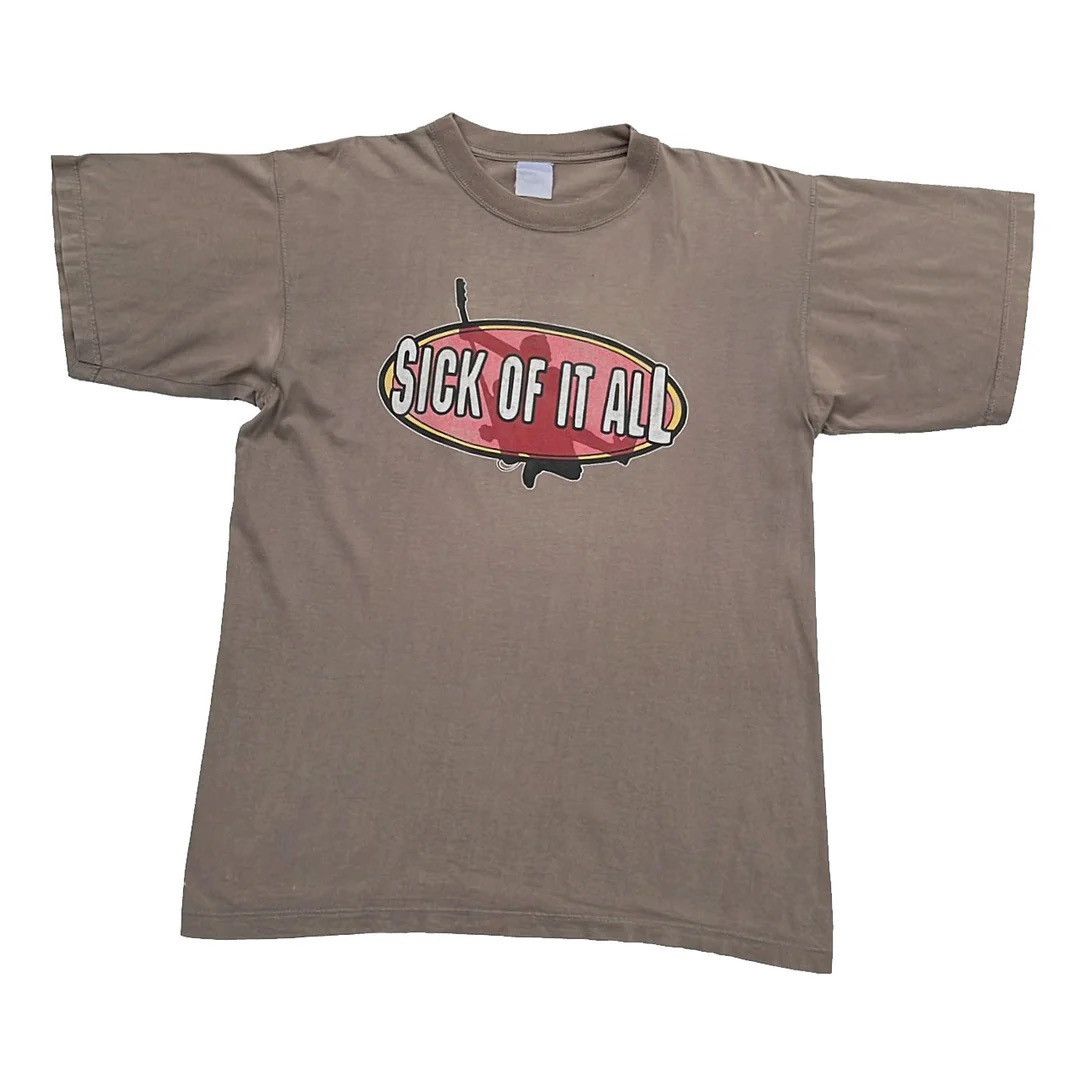 Vintage 90s 00s Sick Of It All SOIA T-Shirt New York City Hardcore Punk Band Merch Tee popular Size L