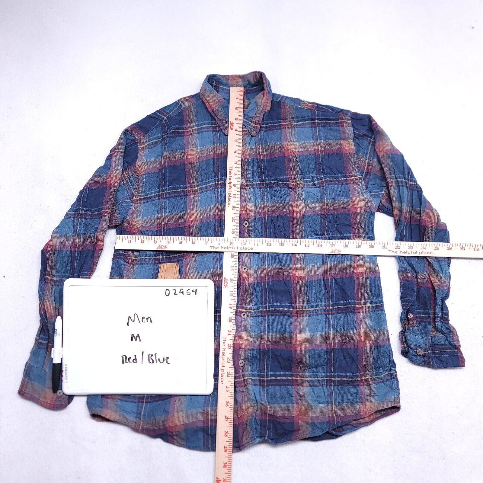Consensus Sportswear Consensus Madras Flannel Casual Shirt Men Size Medium M Blue Size US M / EU 48-50 / 2 - 6 Thumbnail