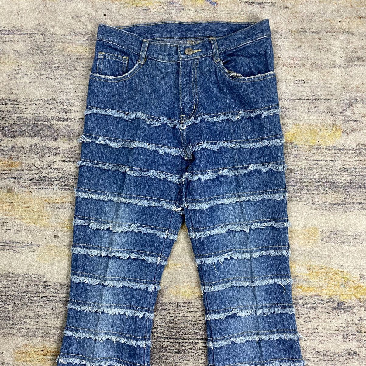 Hysteric Glamour × Japanese Brand F.t.s Company Hagi patchwork flared denim pants Size US 27 - 5 Thumbnail