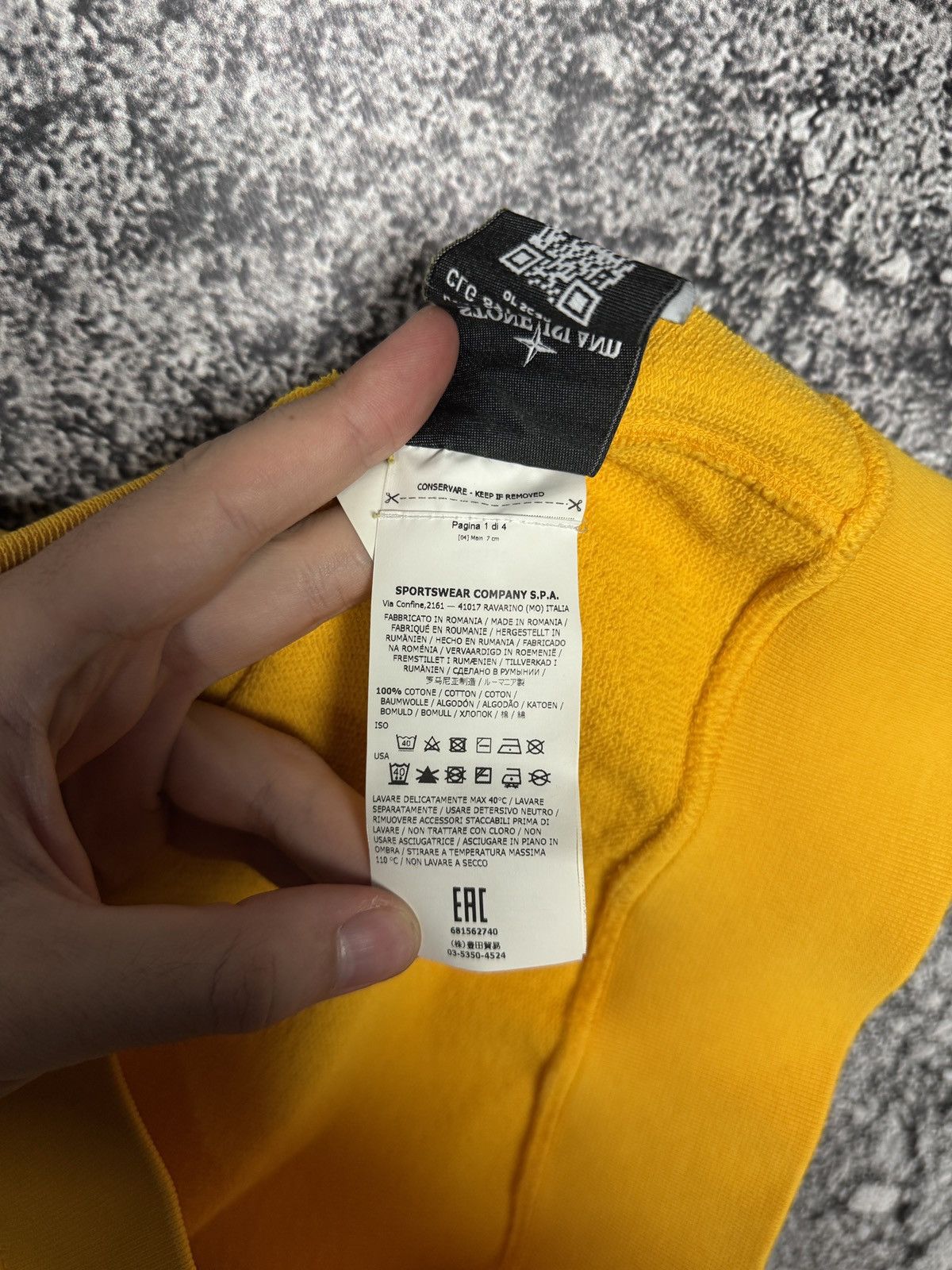 Stone Island Men’s Stone Island Crewneck Yellow Sweatshirt Casual Size XL Size US XL / EU 56 / 4 - 8 Thumbnail