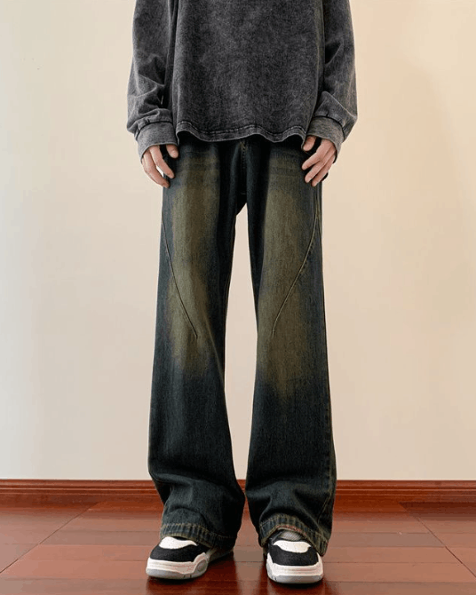 Japanese Brand × Jean Retro loose cool casual high street distressed flared jeans Size US 32 / EU 48 - 1 Thumbnail