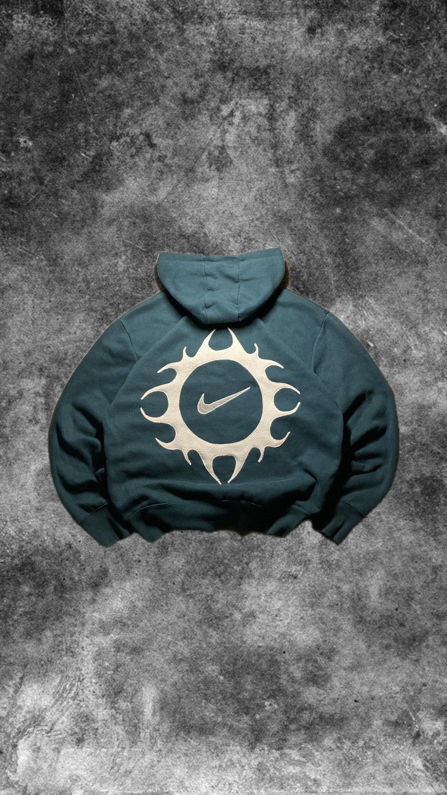 Nike × Vintage ⛩️nike hoodie custom fleece vintage y2k center big logo rare Size US XL / EU 56 / 4 - 1 Thumbnail