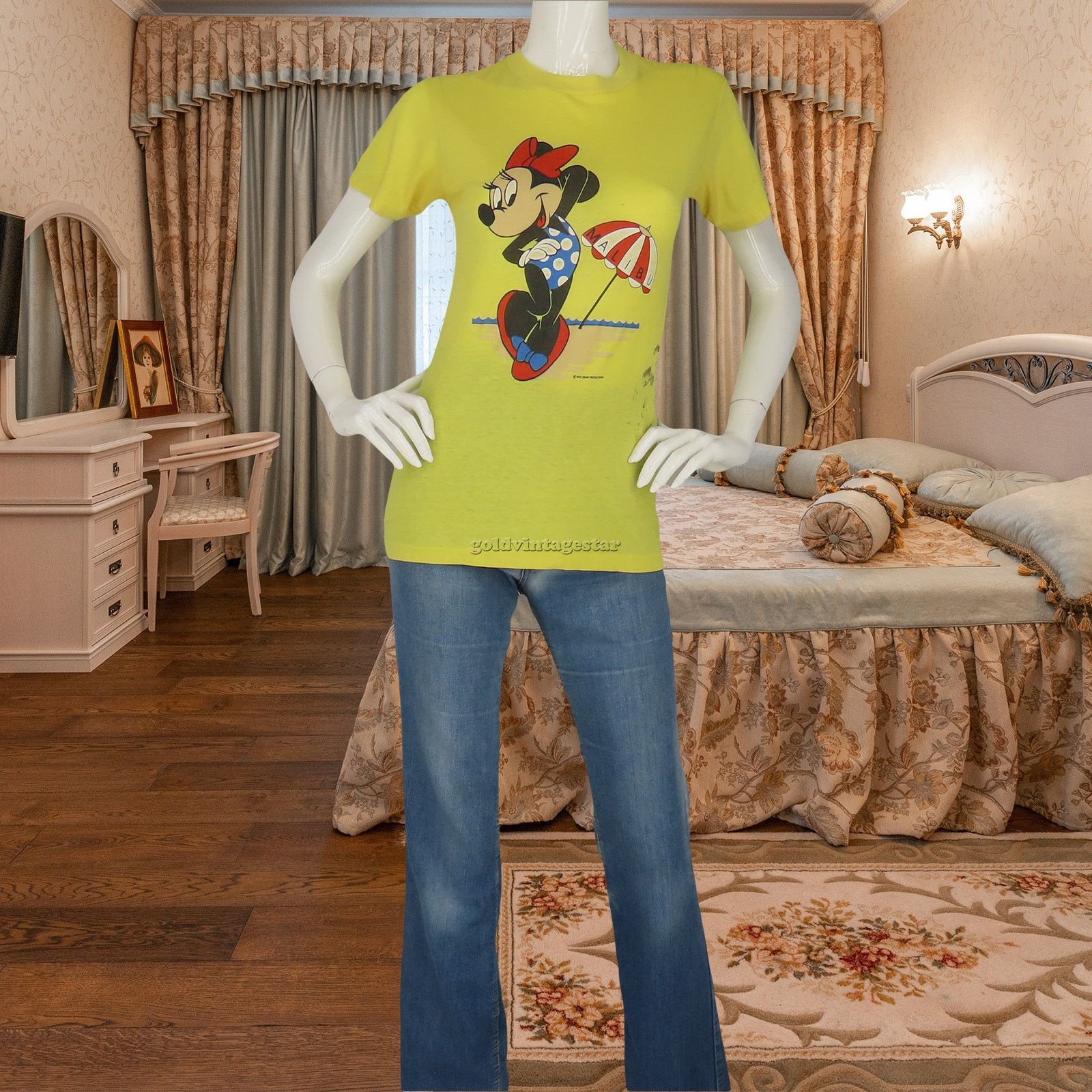 Other 80s Womens Vintage Disney Minnie Mouse Swimsuit Tee XS Size XS / US 0-2 / IT 36-38 - 2 Thumbnail