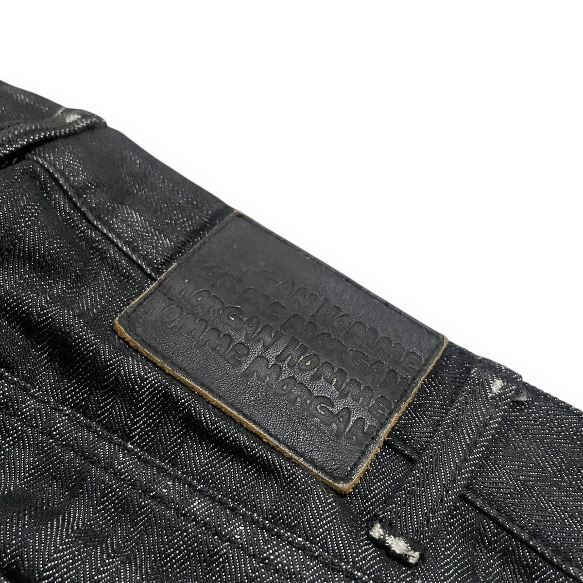 Japanese Brand ORIGINAL FLARE JAPAN MORGAN HOMME BLACK (31×40) Size US 31 - 4 Thumbnail