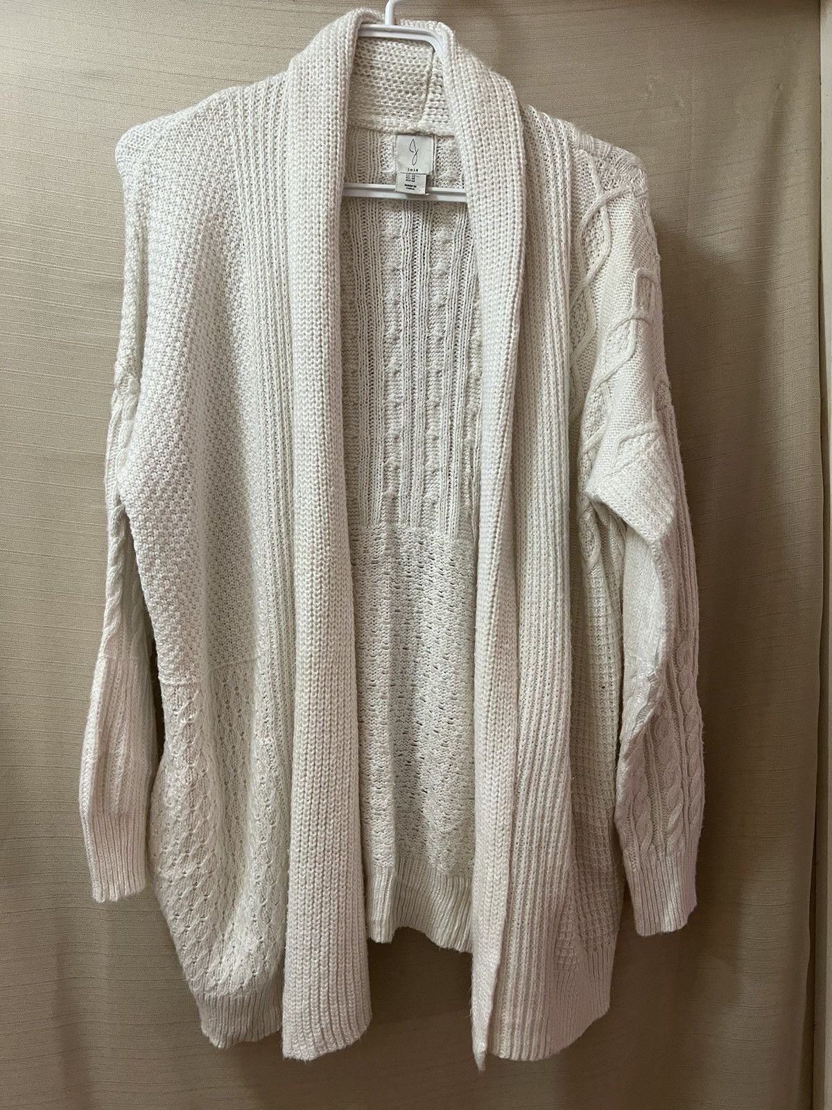 Joie Joie cream knitted open front cardigan size medium Size M / US 6-8 / IT 42-44 - 1 Thumbnail