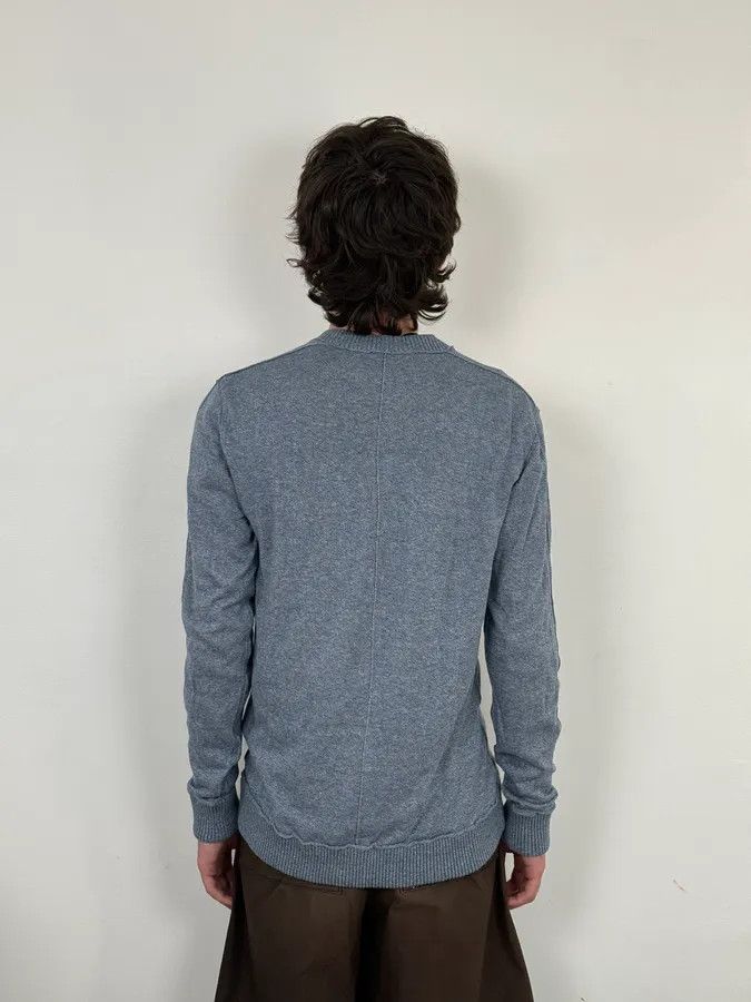 Dolce & Gabbana 2000s Dolce & Gabbana V Neck Irregular Grey Sweater Size US M / EU 48-50 / 2 - 2 Thumbnail