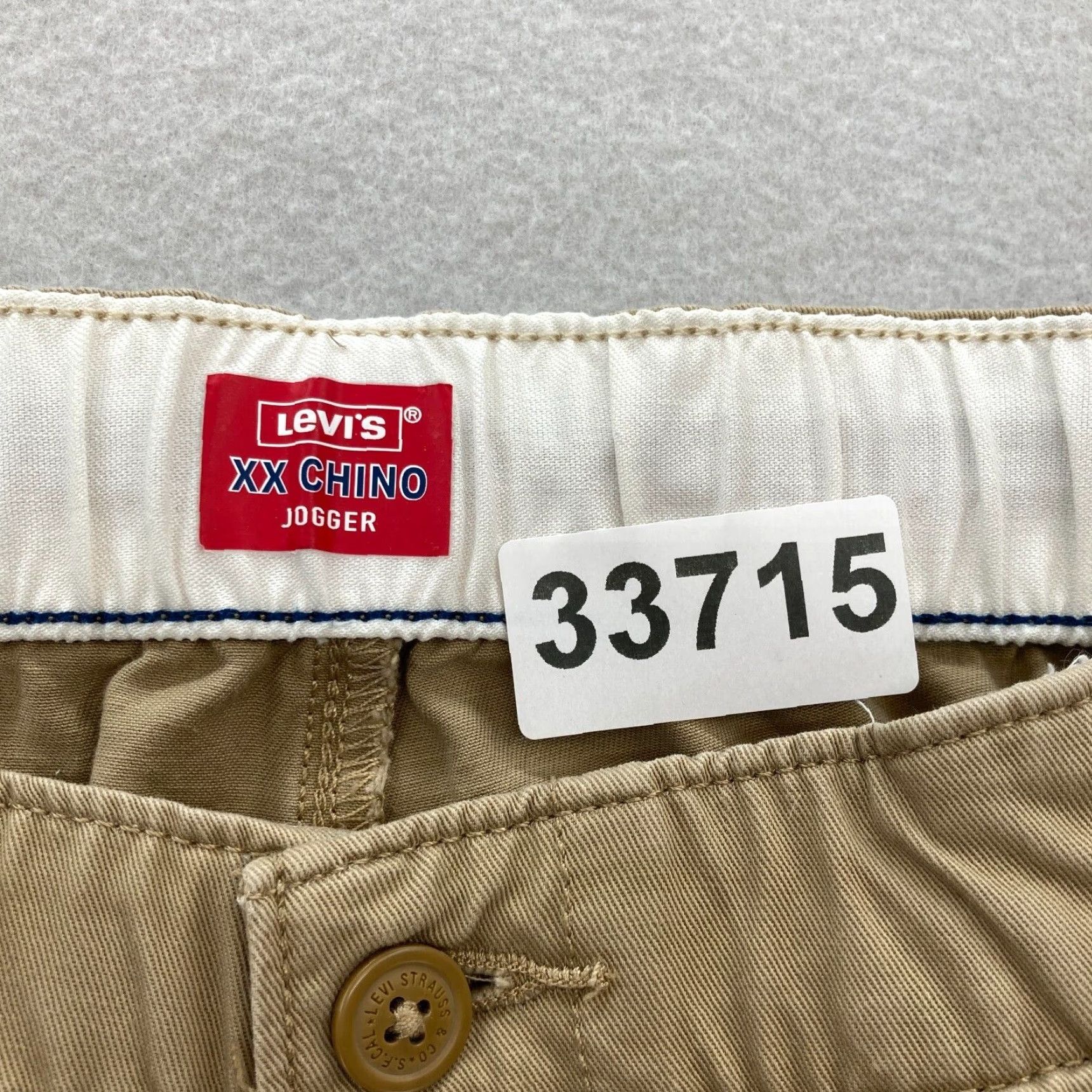 Levi's Levi's XX Chino Jogger Pants Mens Small Khaki Beige Stretch Tapered Drawstring Enhanced for Everyday Wear Size US 29 - 5 Thumbnail
