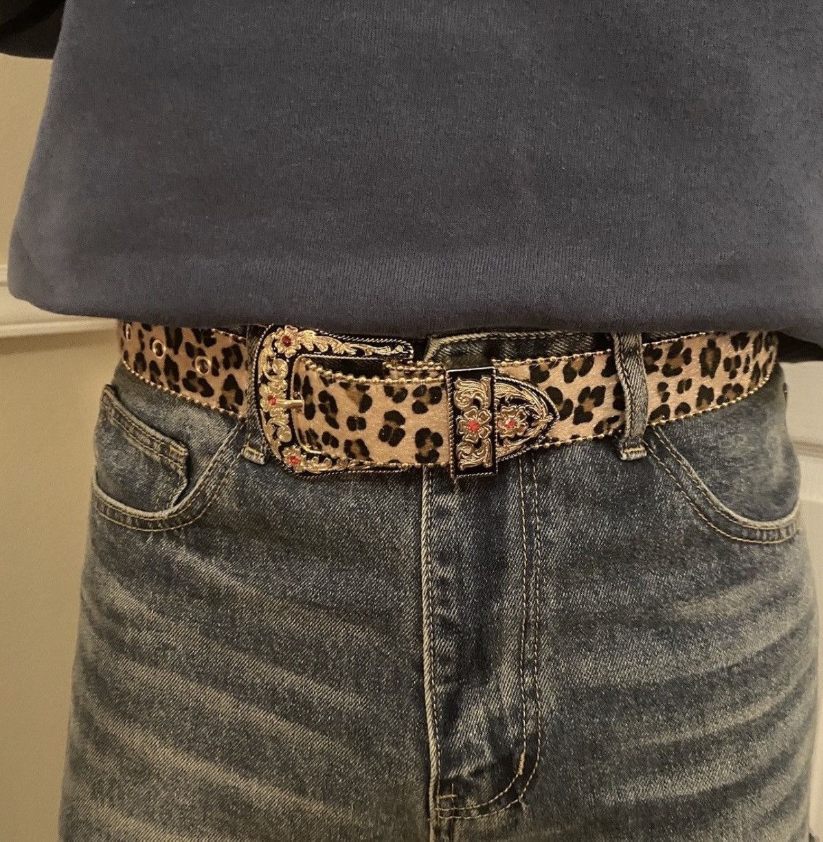 Other Cheetah leopard print belt 102 cm Size 28 - 2 Thumbnail