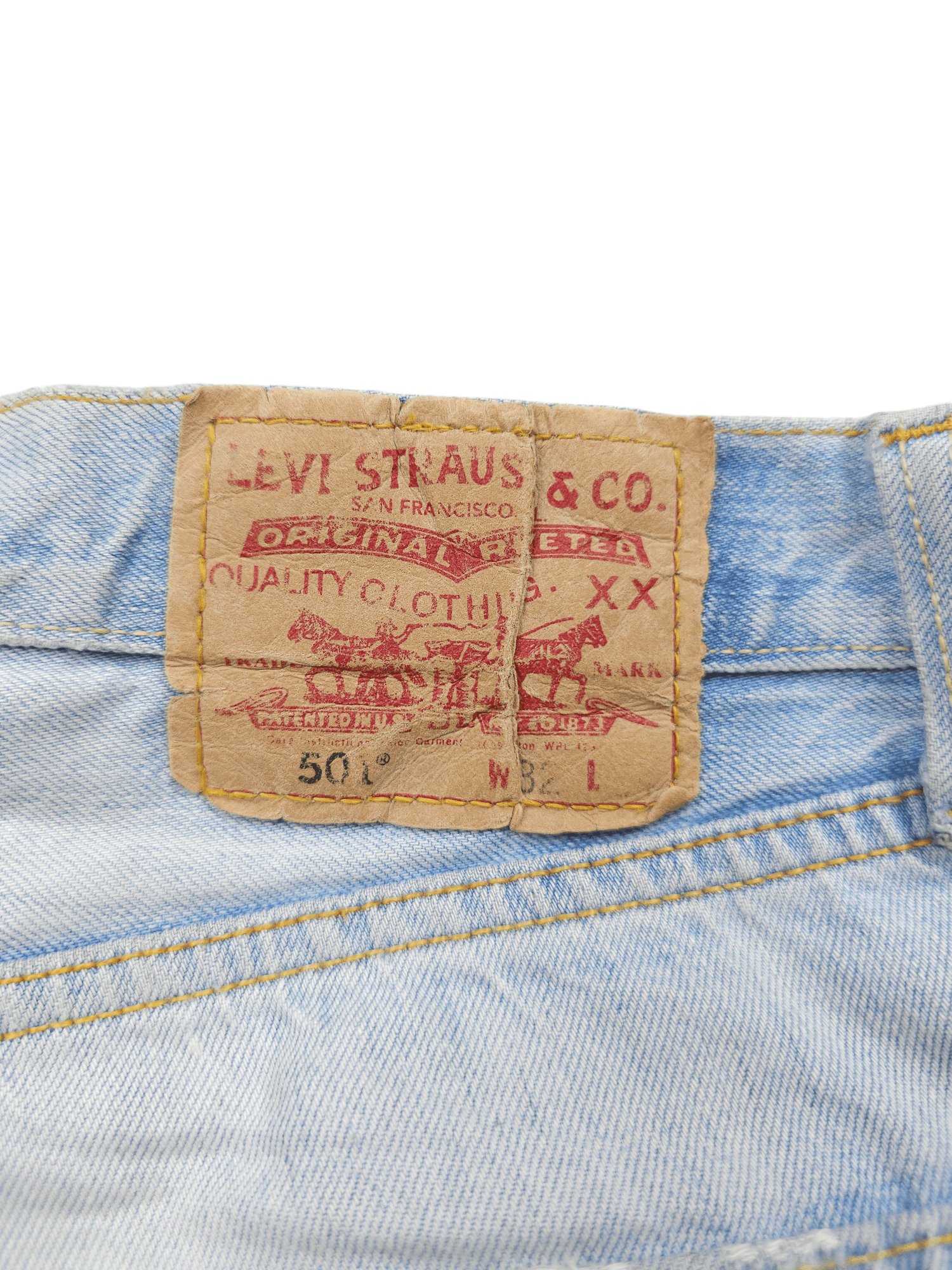 Levi's × Vintage 💎 32/32 Distressed Levi's 501 Regular Ripped Jeans Straight Size US 32 / EU 48 - 11 Thumbnail