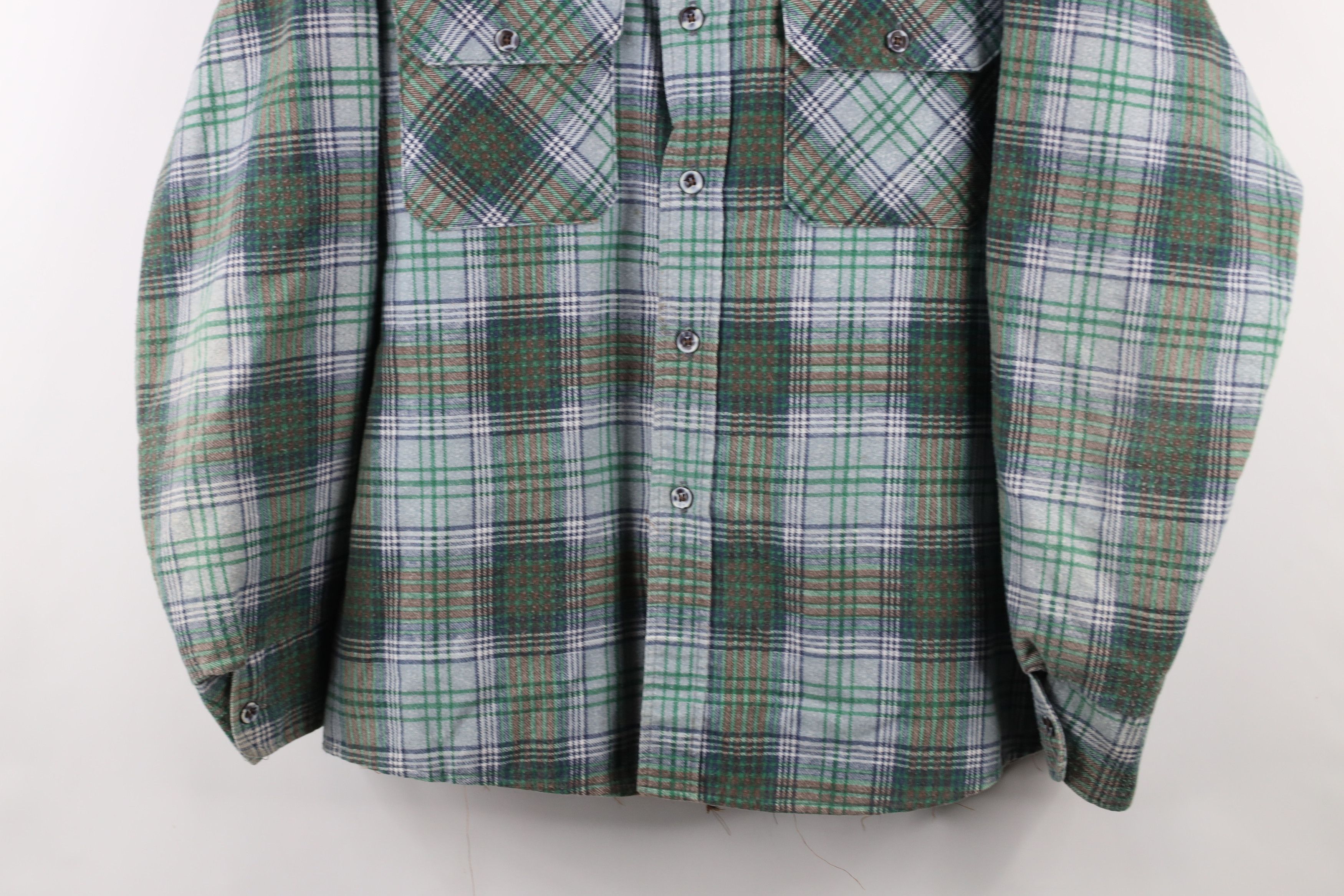 Vintage Vintage 70s Streetwear Flannel Button Shirt Jacket USA Size US XL / EU 56 / 4 - 3 Thumbnail