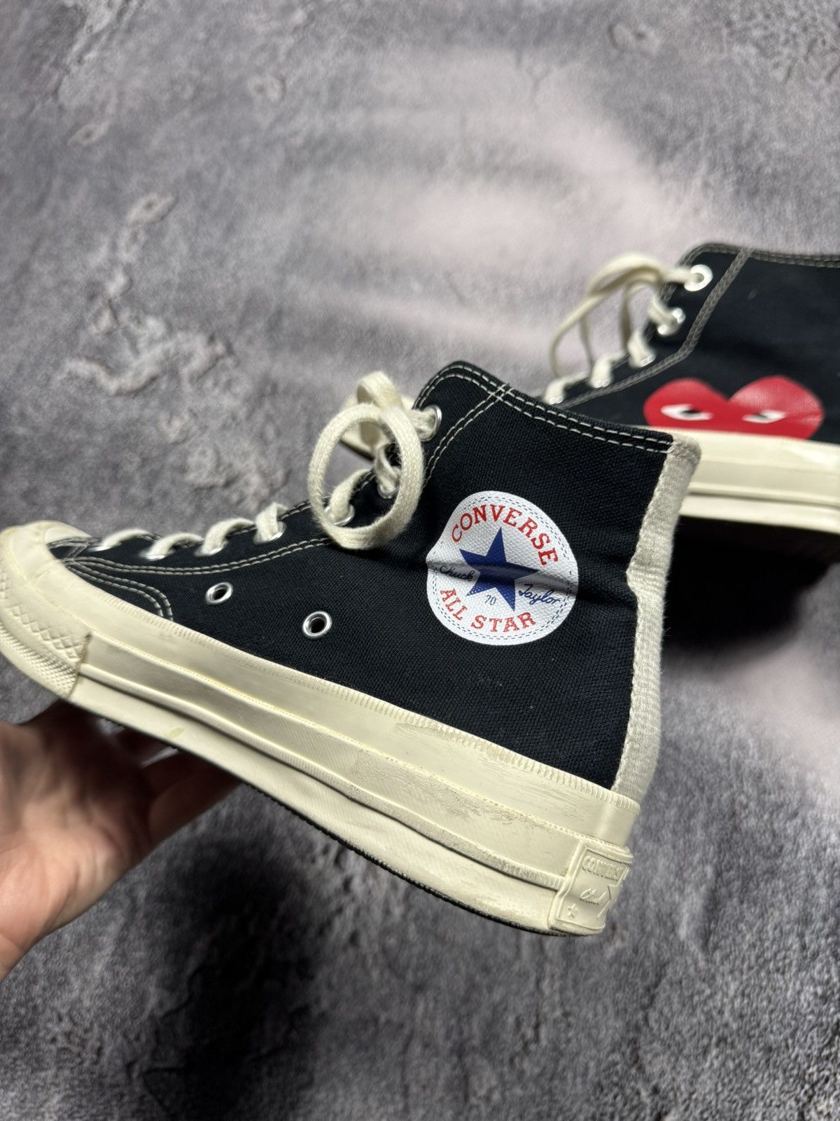 Comme des Garcons PLAY × Converse Converse x Comme des Garçons PLAY High-Top Sneakers Size US 7.5 / IT 37.5 - 2 Thumbnail