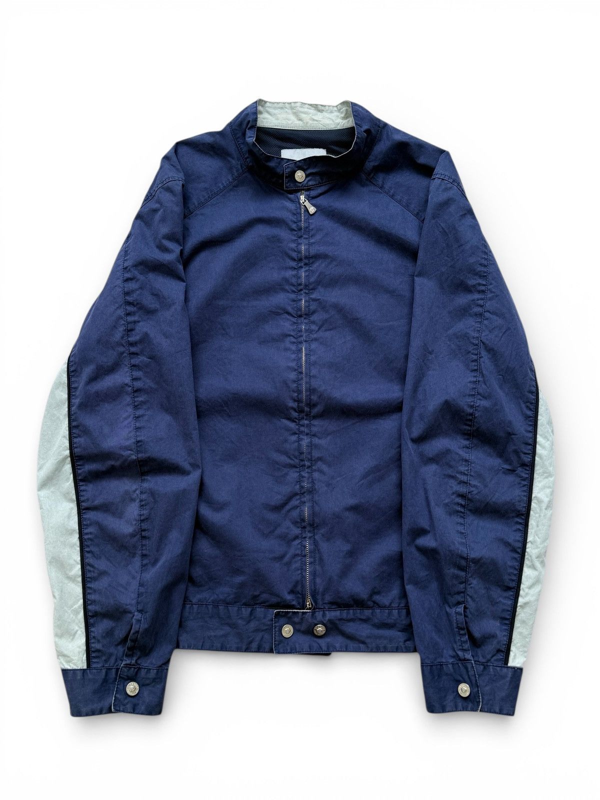 Versace 2000s Versace Blue Cotton Zip Jacket Size US XL / EU 56 / 4 - 2 Thumbnail