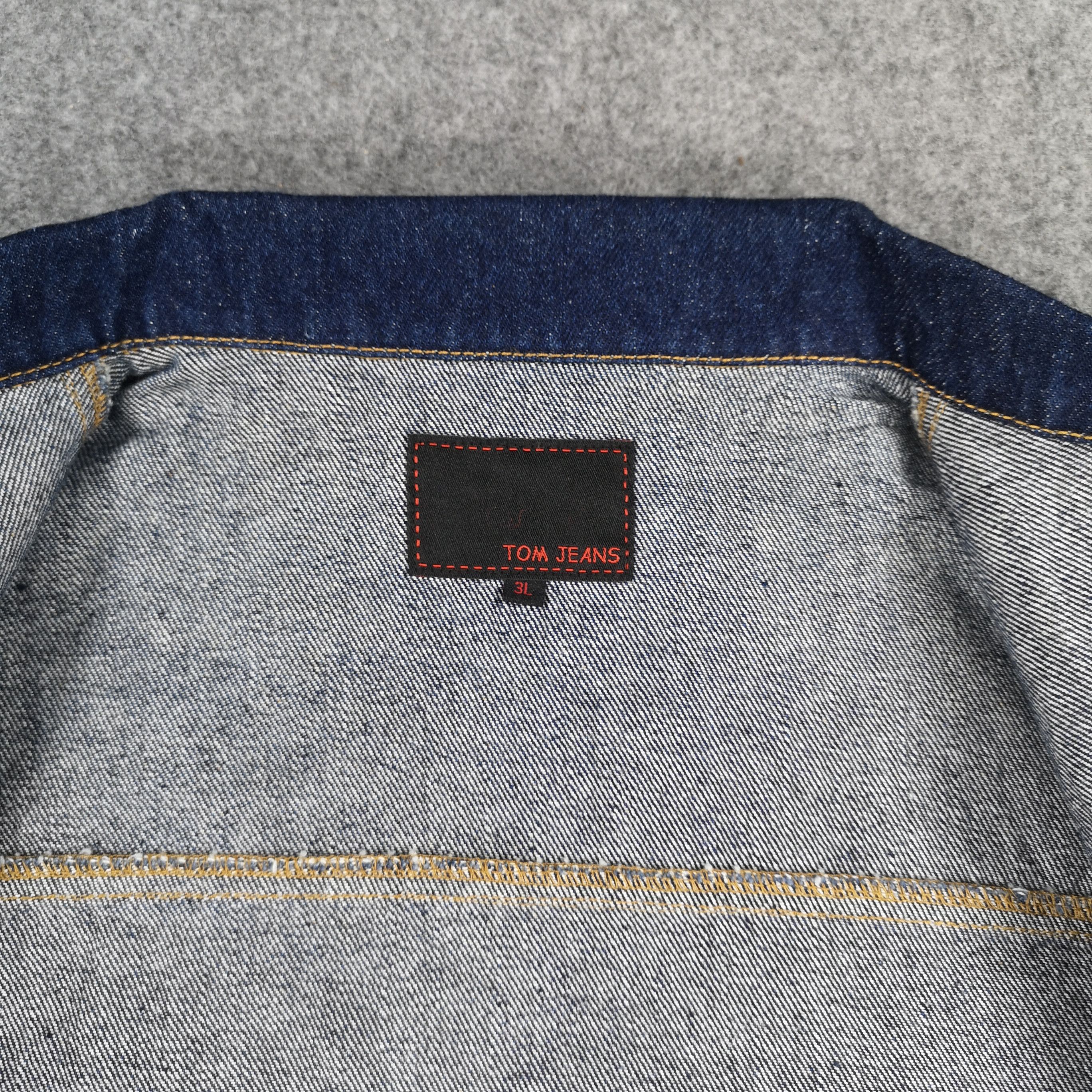 Vintage Tom Jeans Blue Wash Denim Trucker Jacket Size US L / EU 52-54 / 3 - 6 Thumbnail