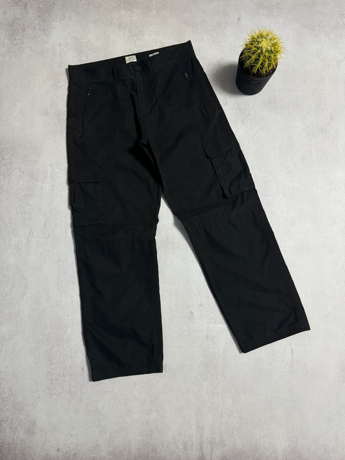 Vintage Vintage Cargo Pants Baggy Black Japanese Avantgarde Y2K Sick Size US 32 / EU 48 - 1 Thumbnail