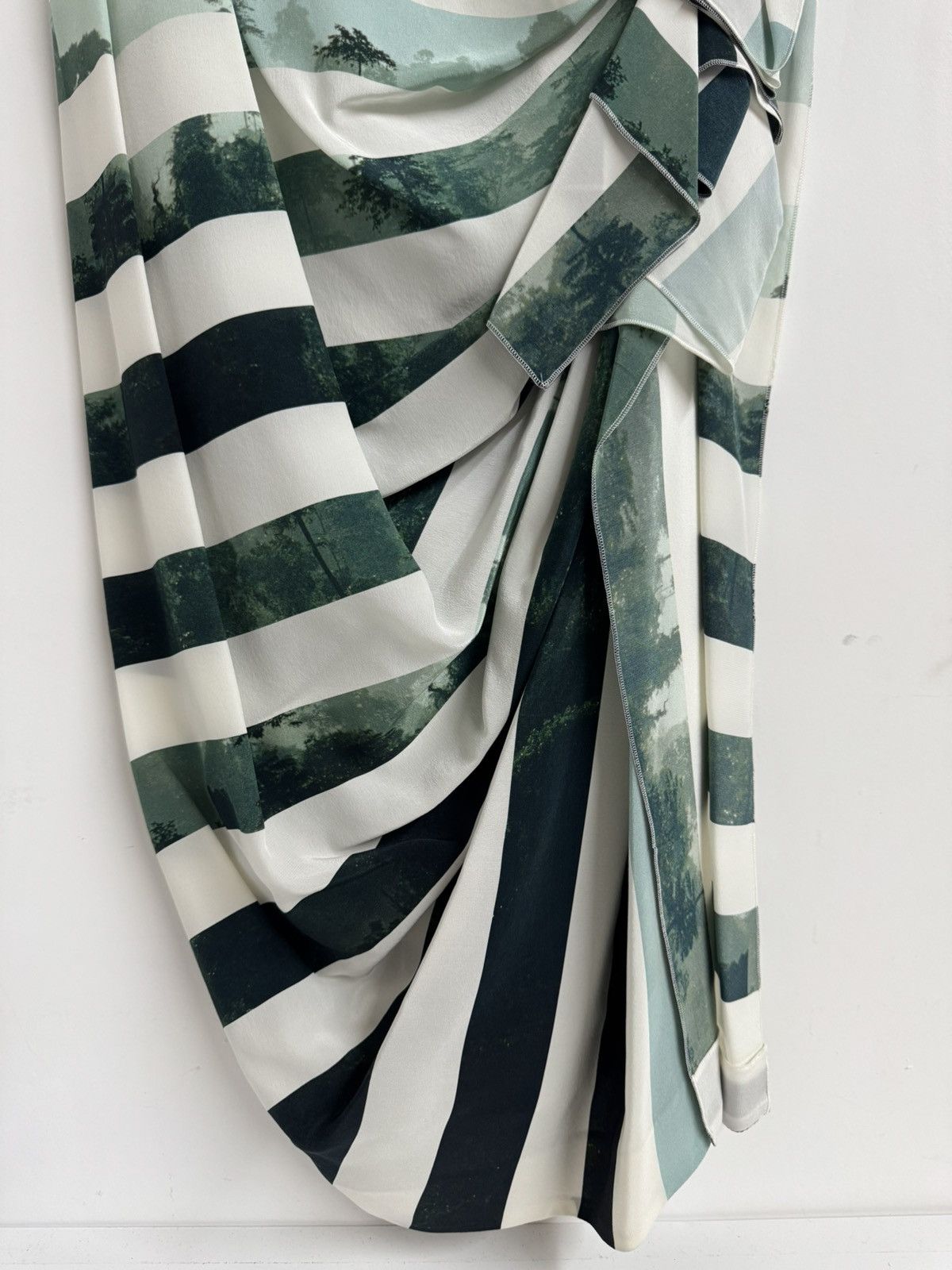 Dries Van Noten Dries Van Noten Forest Print Striped Dress – Size 38 Size S / US 4 / IT 40 - 2 Thumbnail