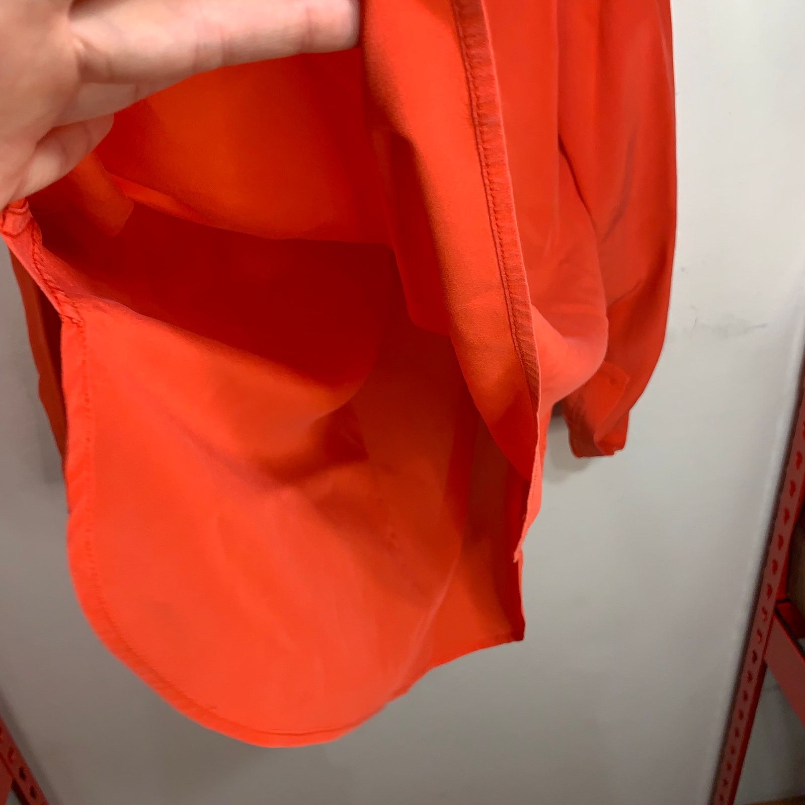Diane von Furstenberg Diane von Furstenberg Orange Silk Long Sleeve Shirt Size 10 Size L / US 10 / IT 46 - 11 Thumbnail