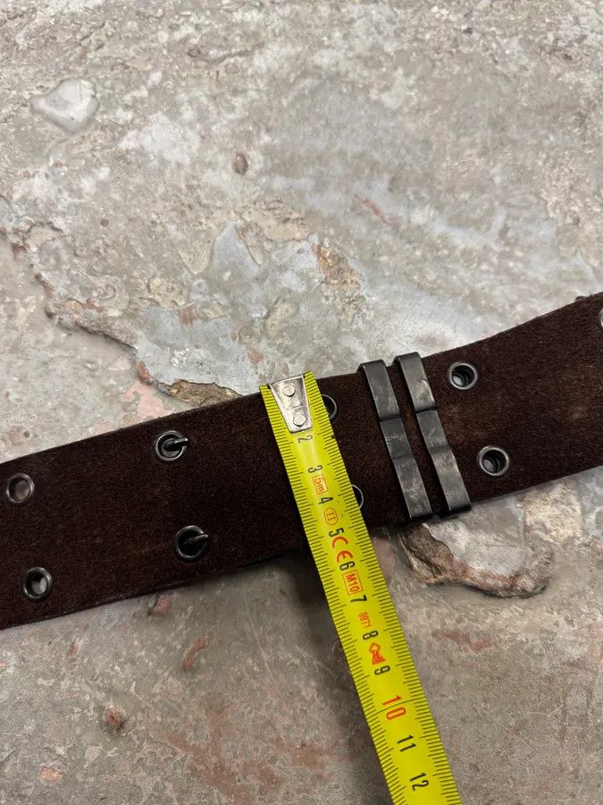 Vintage Plein Sud Utility Suede Brown Leather Belt Size ONE SIZE - 7 Thumbnail