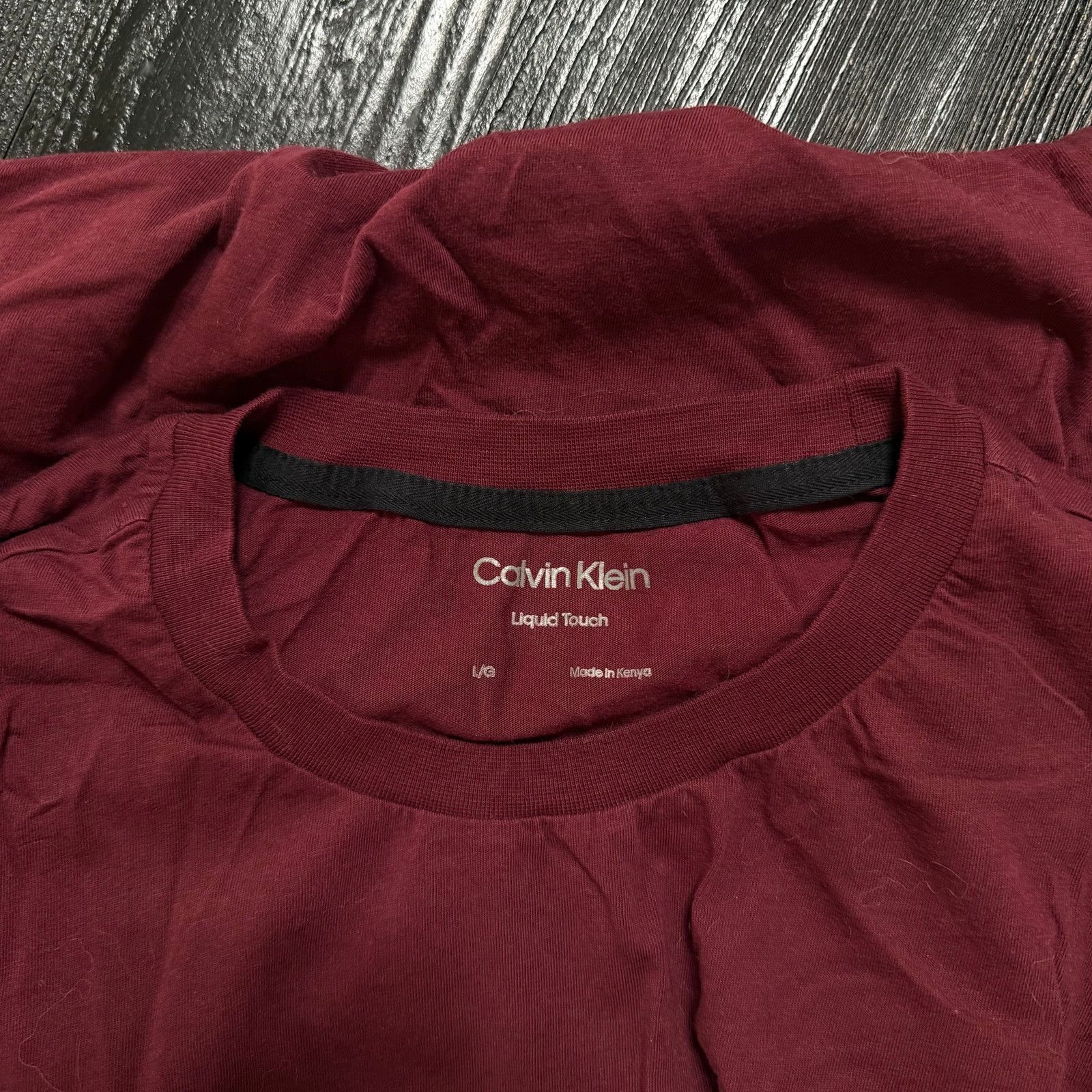 Calvin Klein Calvin Klein Burgundy Liquid Touch Tee | Sz L Size US L / EU 52-54 / 3 - 6 Thumbnail
