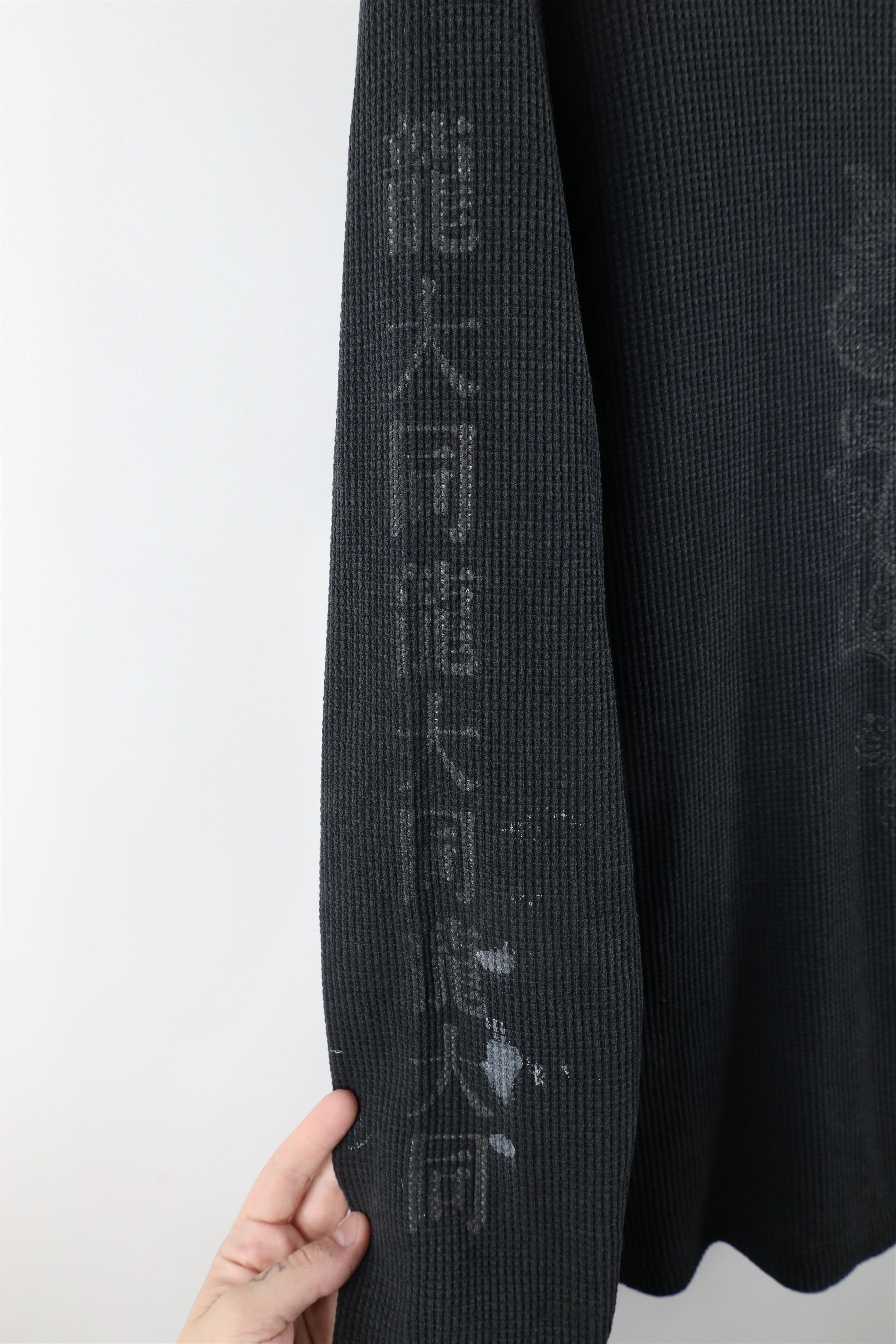 Vintage Vintage 90s Streetwear Dragon Thermal Waffle Knit T-Shirt Size US L / EU 52-54 / 3 - 7 Thumbnail