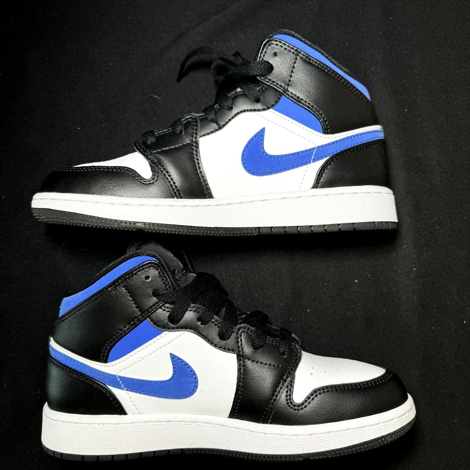 Jordan Brand × Nike Size 5 - Nike Air Jordan 1 Mid GS Racer Blue Men's Shoes Size US 5 / EU 37 - 3 Thumbnail