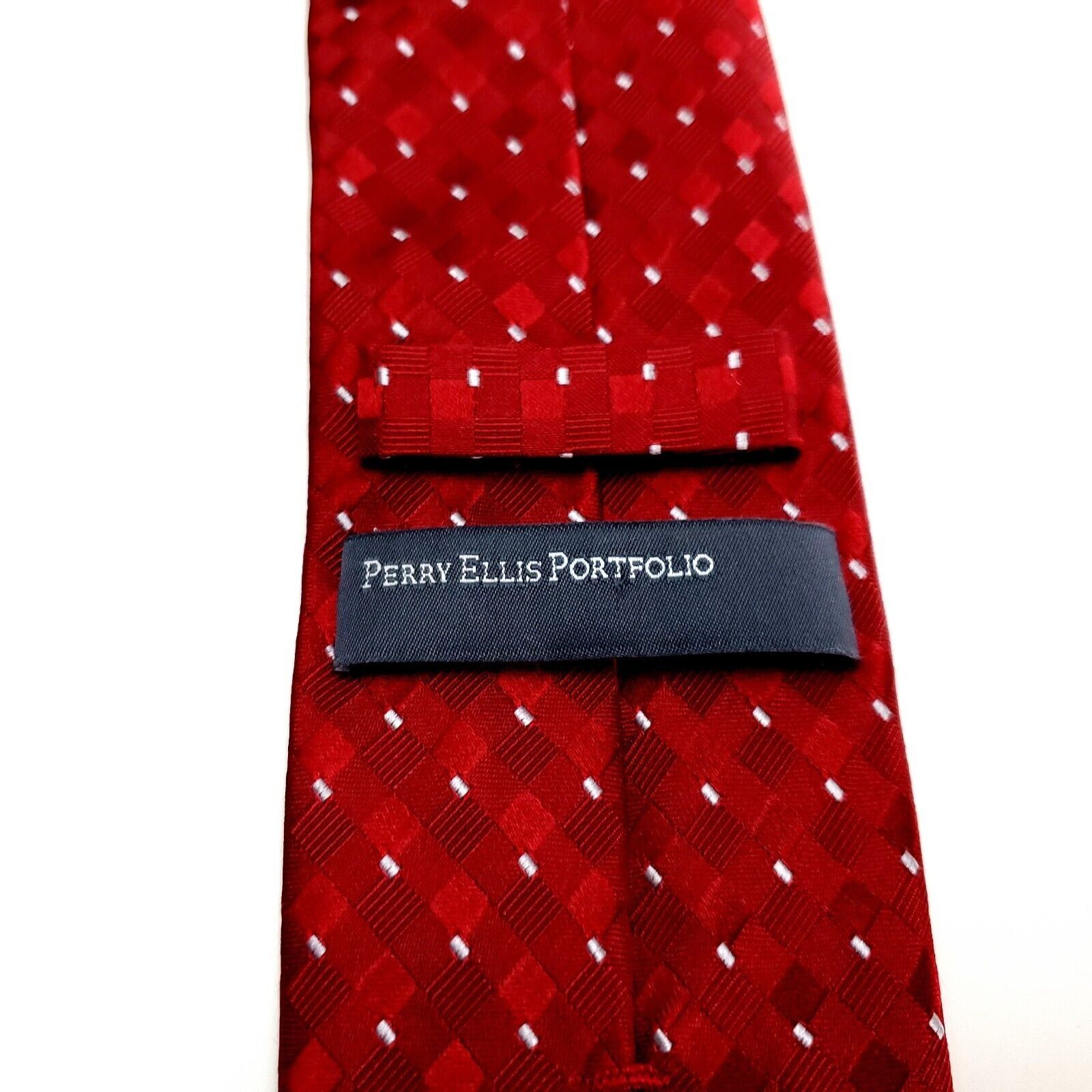 Perry Ellis Perry Ellis Portfolio Silk Tie Woven Skinny Geometric Size ONE SIZE - 3 Thumbnail