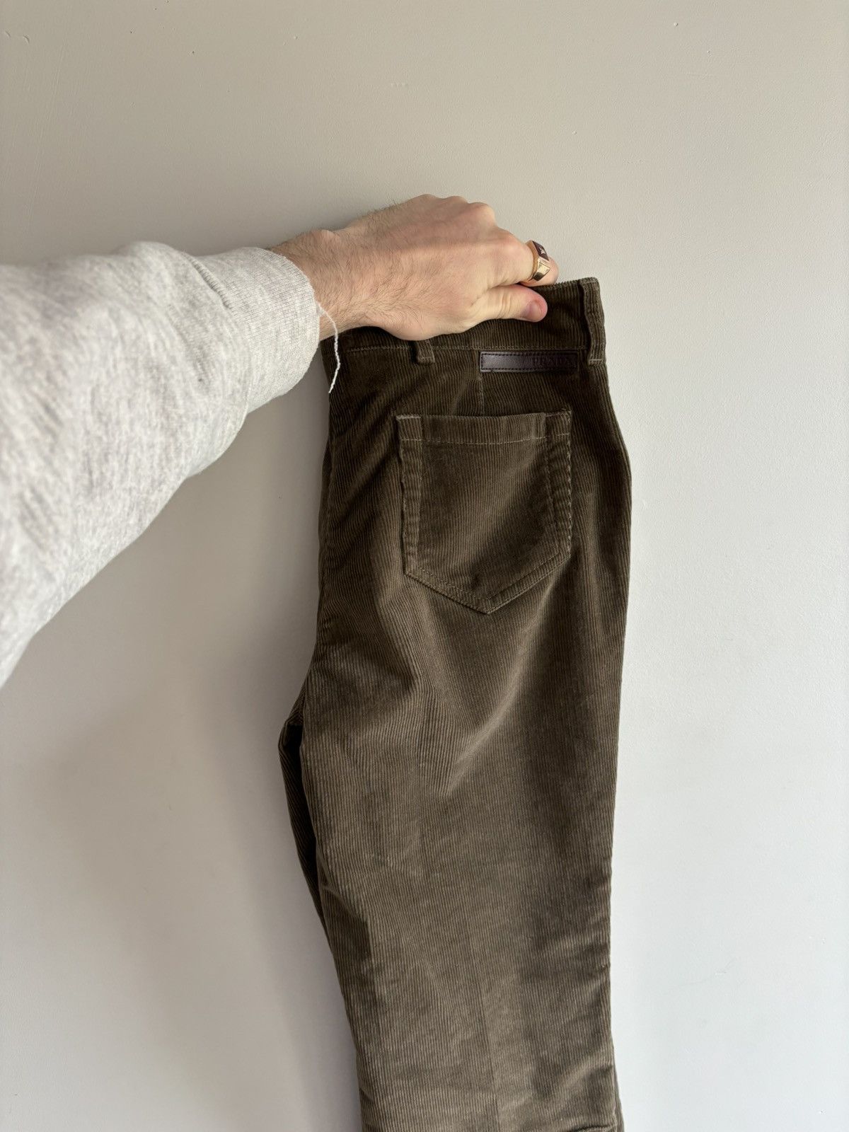 Prada × Vintage 2000s Prada Corduroy Pants 2006 Vintage Linea Rossa Trousers Size 30" / US 8 / IT 44 - 4 Thumbnail